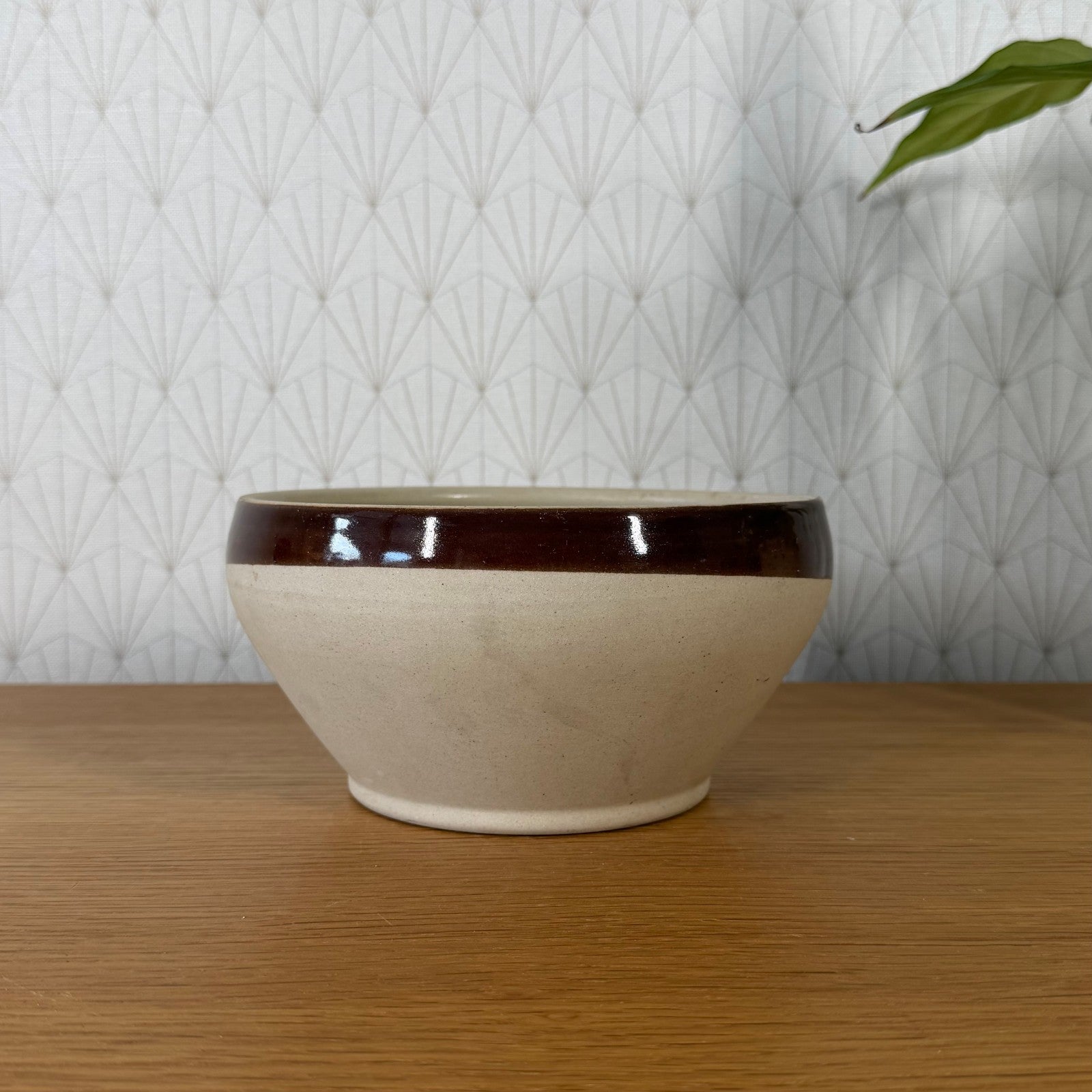 French Stoneware Bowl Vintage Mixing Salad Serving 7.5" 2201262 Fleamarketfrance : French vintage and antique decor