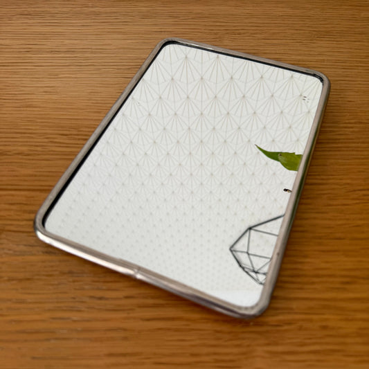 Vintage French metal bathroom wall mounted hanged MIRROR 0608257