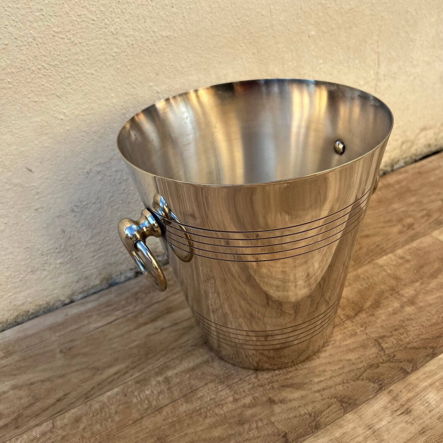 Vintage French Champagne Silverplate Ice Bucket Cooler 0903257 - Fleamarketfrance