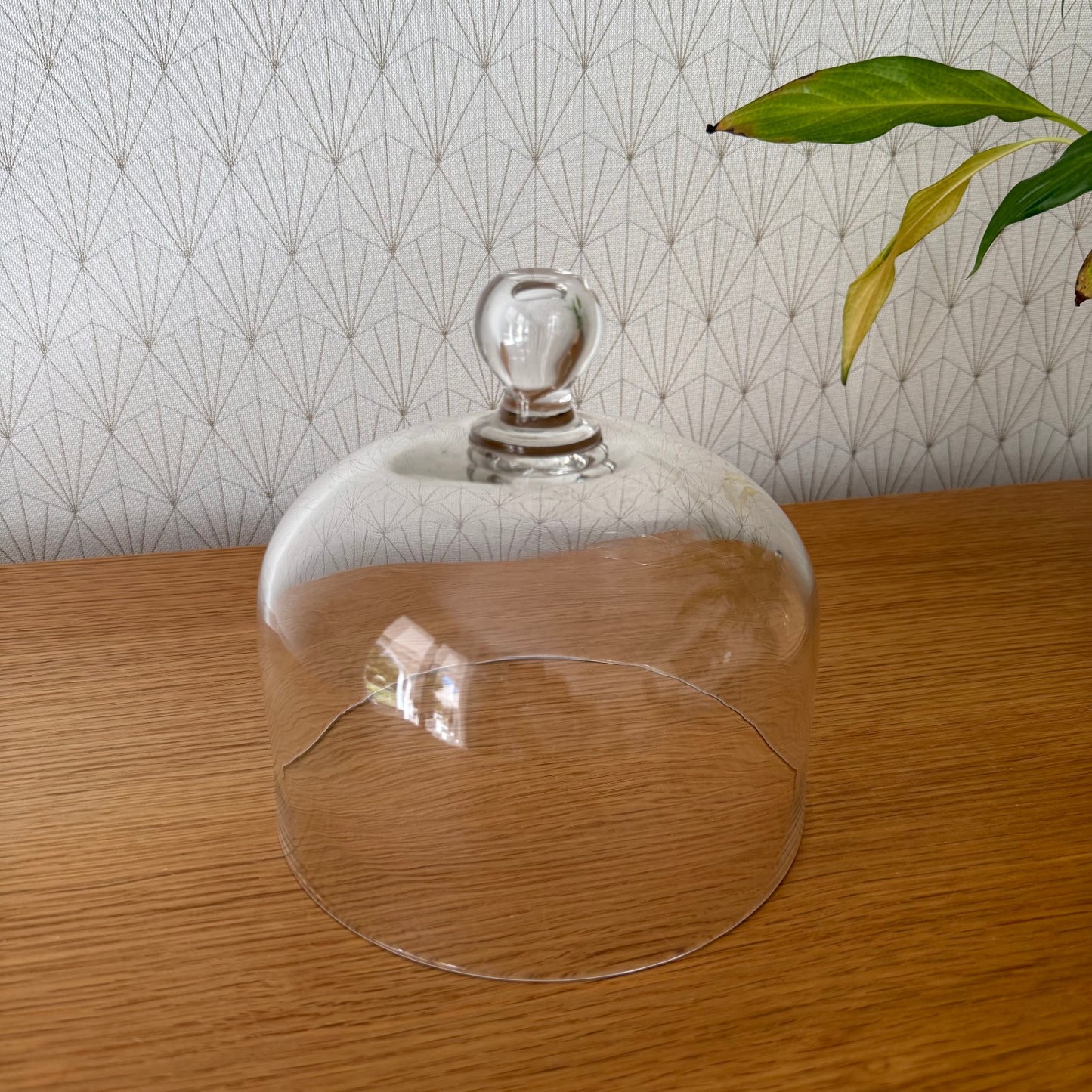 Vintage French Fromage Cheese Glass Bell Garden Cloche Dome Bell 0309255