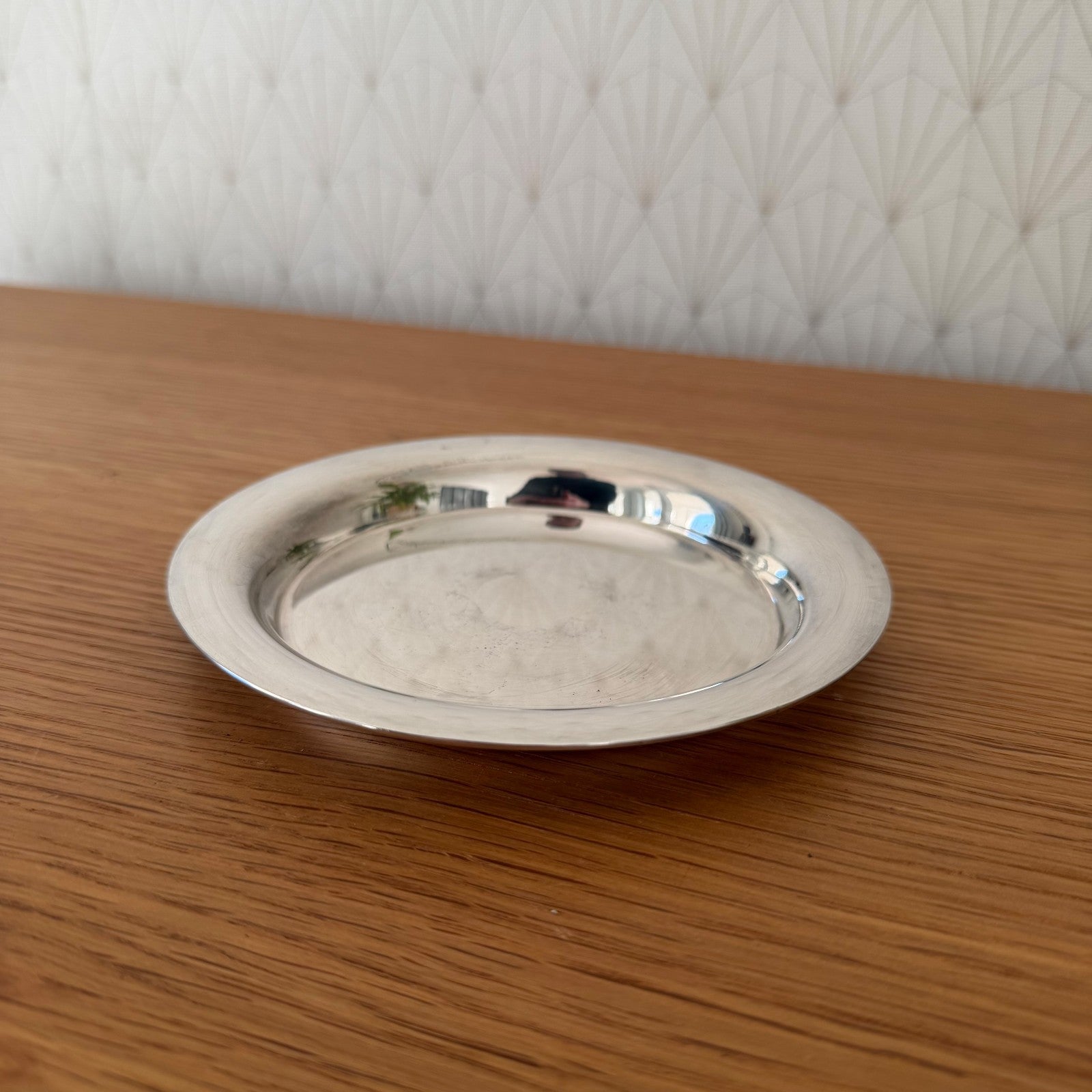 Vintage Christofle Silver Plate Bottle Coaster Wine French 5.5" 0202266 Christofle