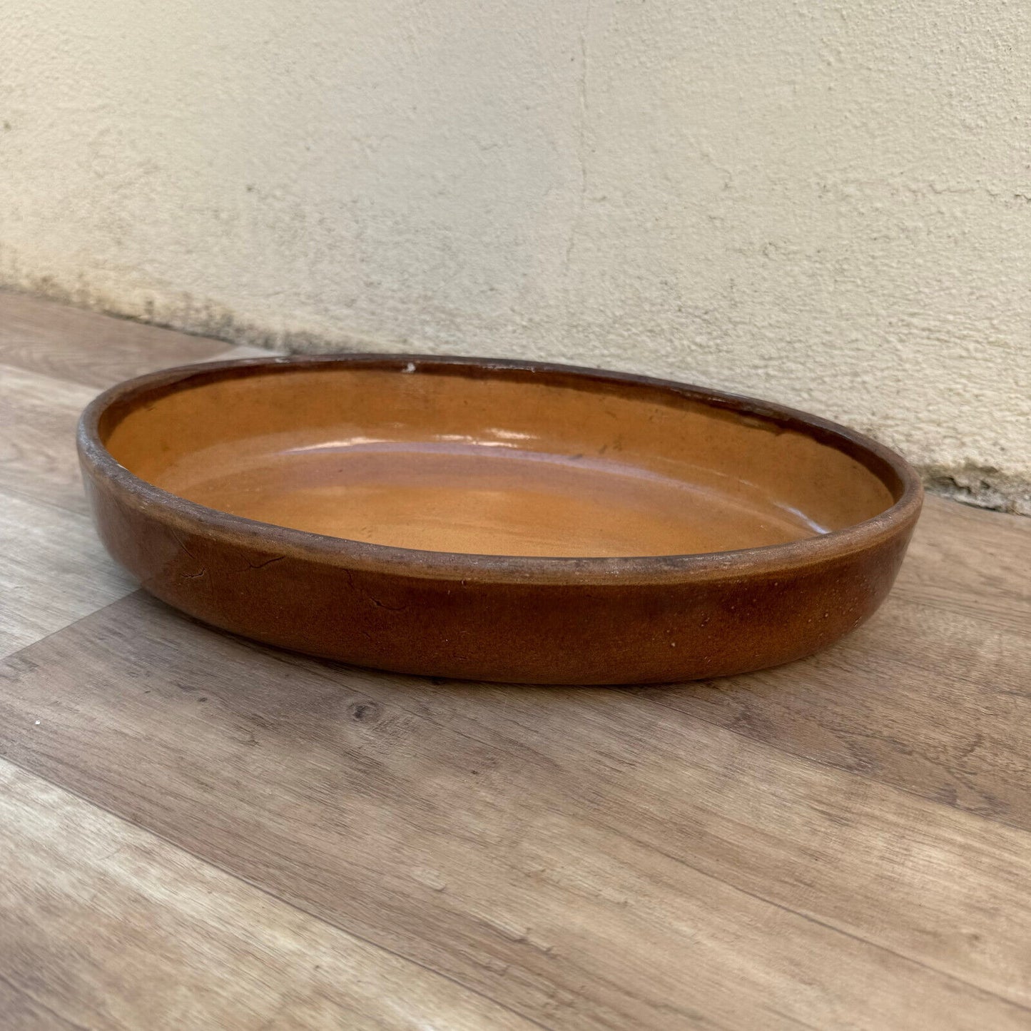 Vintage France Handmade French Bakeware 12.5” terrine plate gratin oval 02082420 - Fleamarketfrance