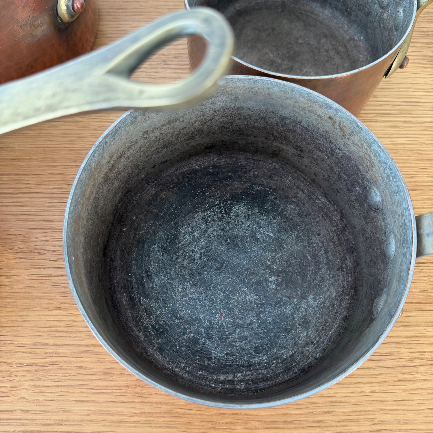 Vintage French Copper Pan Set Dehillerin Paris Tin Lined 4 Pans 2905263 DEHILLERIN