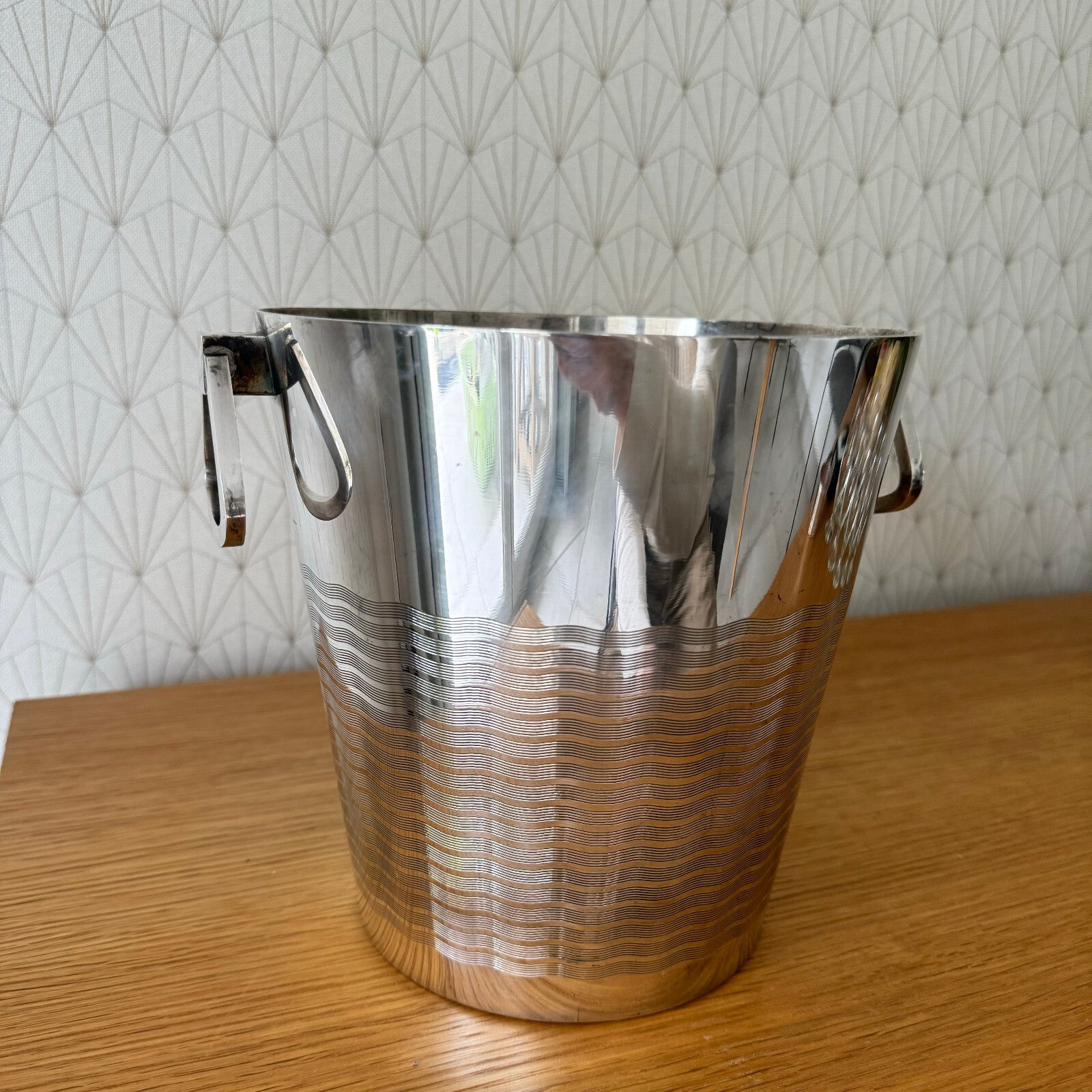French Silverplate Ice Bucket St Medard Champagne Cooler Vintage 08052411 St Medard