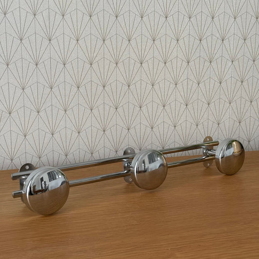 Vintage French Metal 3 Hook Coat Rack/Wall-Mounted Entryway Storage 1804252 Unbranded