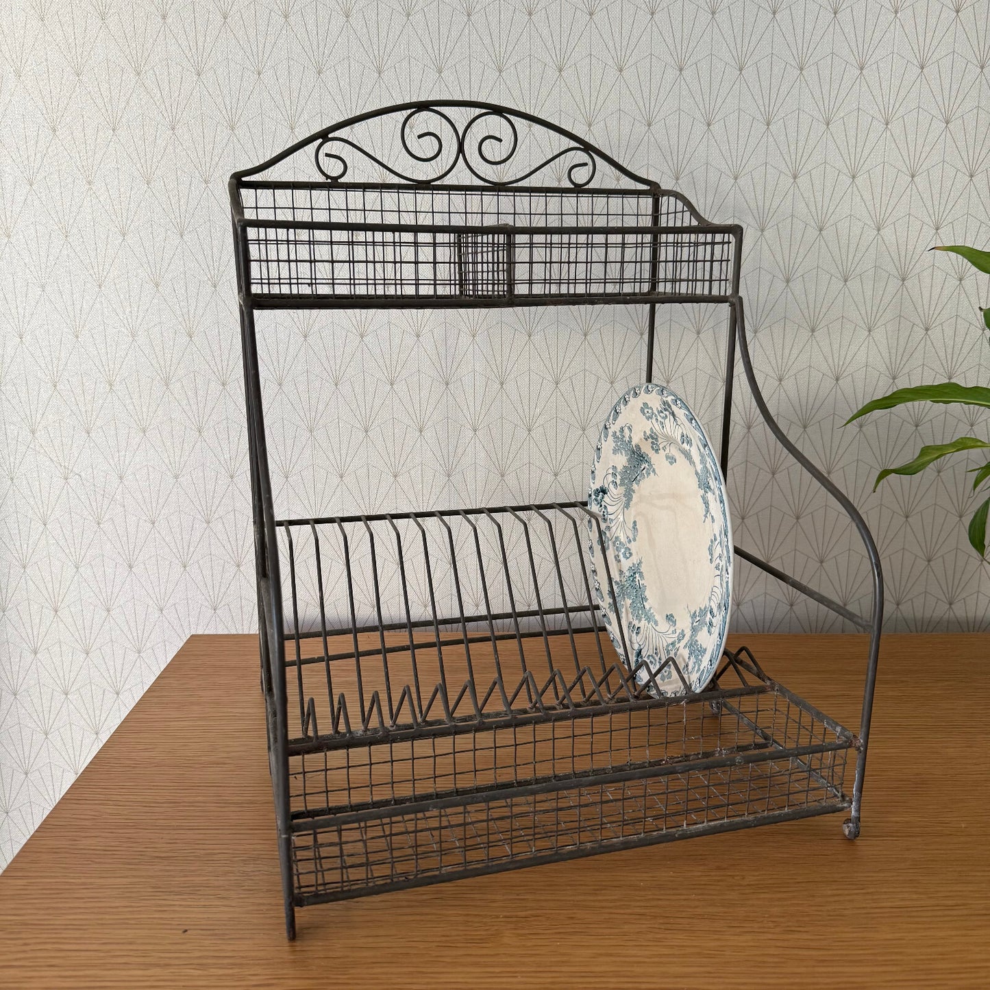 Vintage French Metal Wire Dish Drying Rack Drainer 19042510 Unbranded