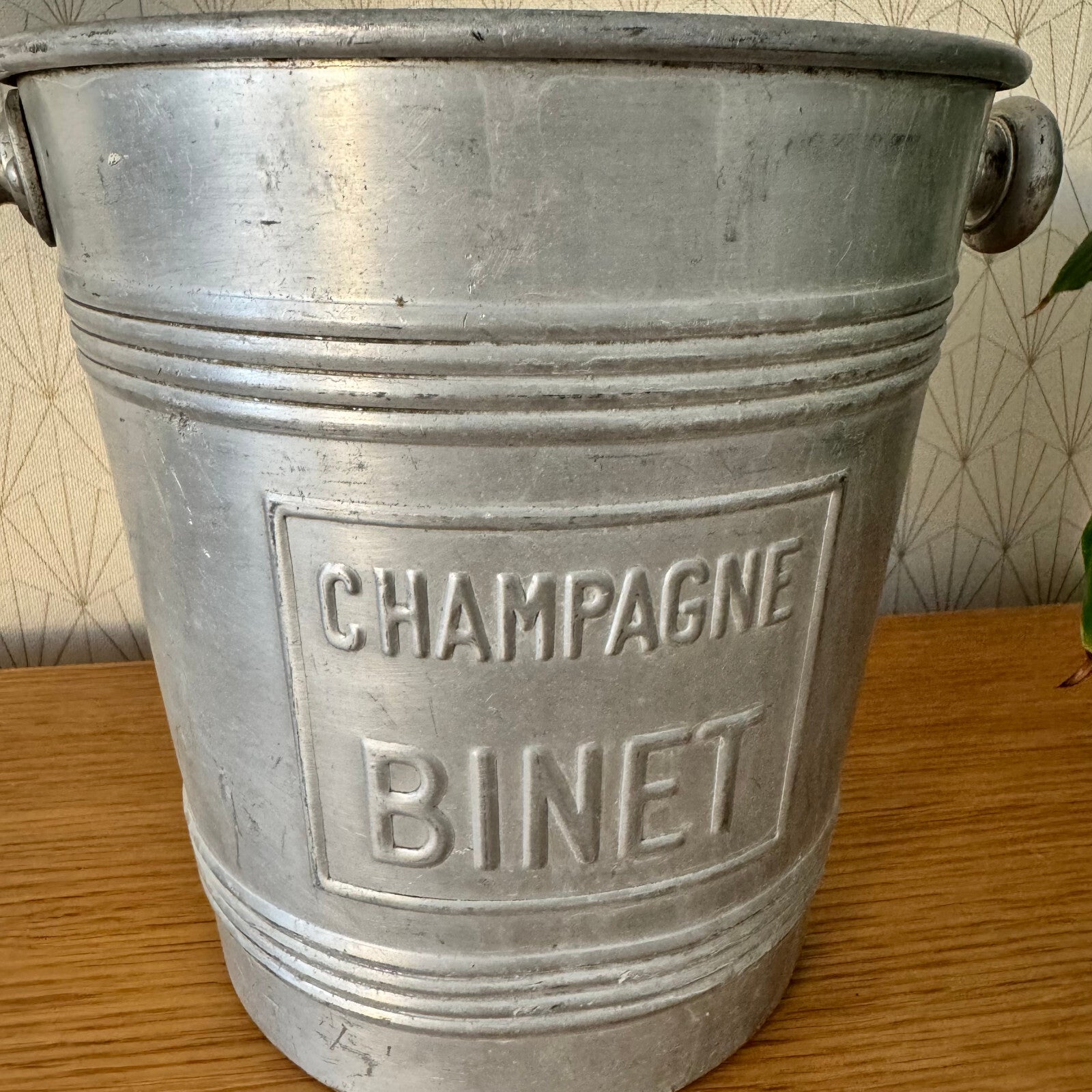 French Champagne Bucket Vintage Aluminum BINET Ice Cooler France 0708244 BINET