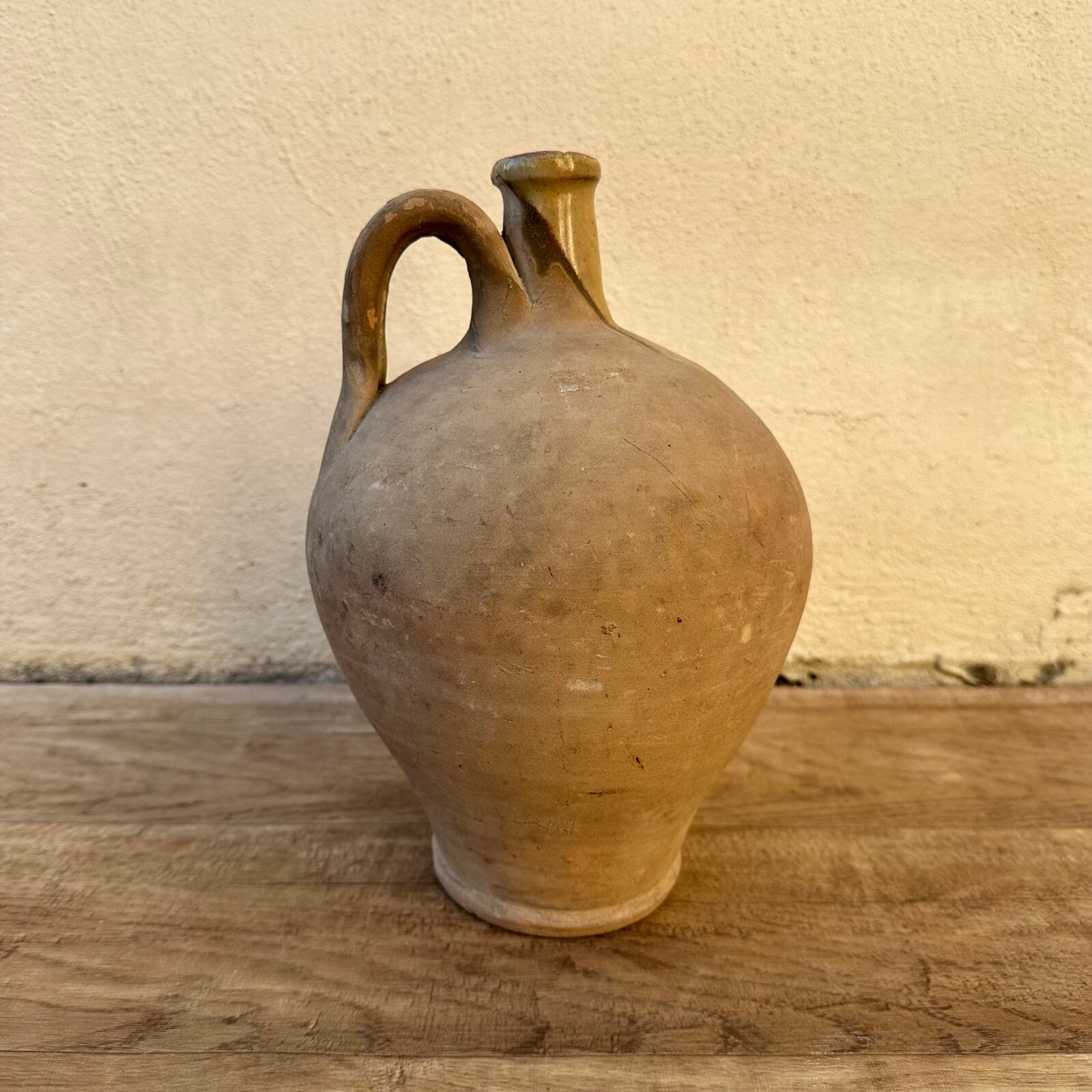French Pottery Jug Vintage Ceramic Pitcher Southwest France 1950s 0302236 Unmarked
