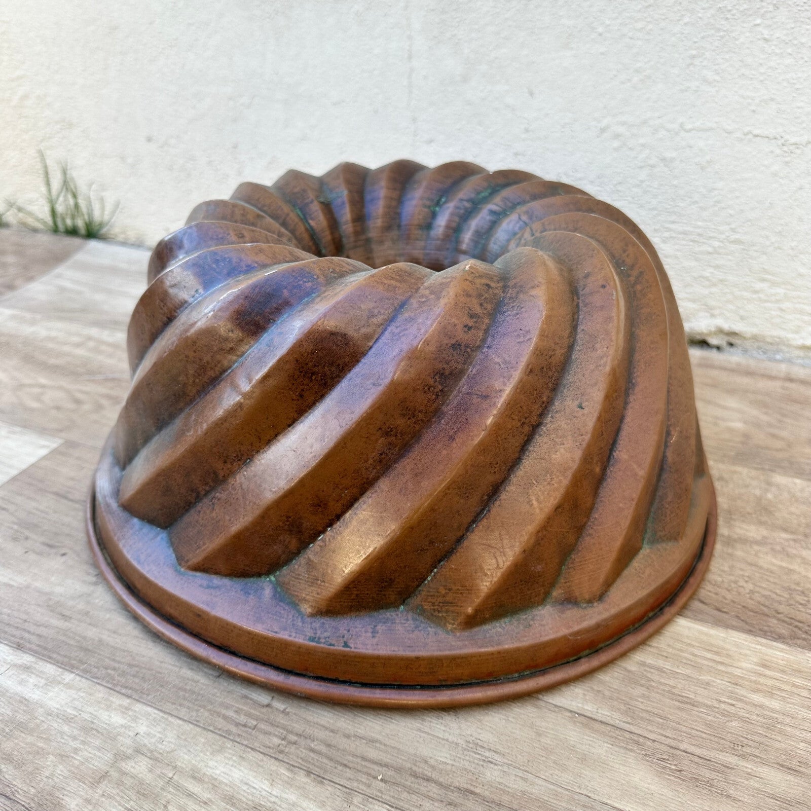 French Copper Bundt Mold Antique Tin Lined Cake Baking 32cm 12.5" 07122311 Unbranded