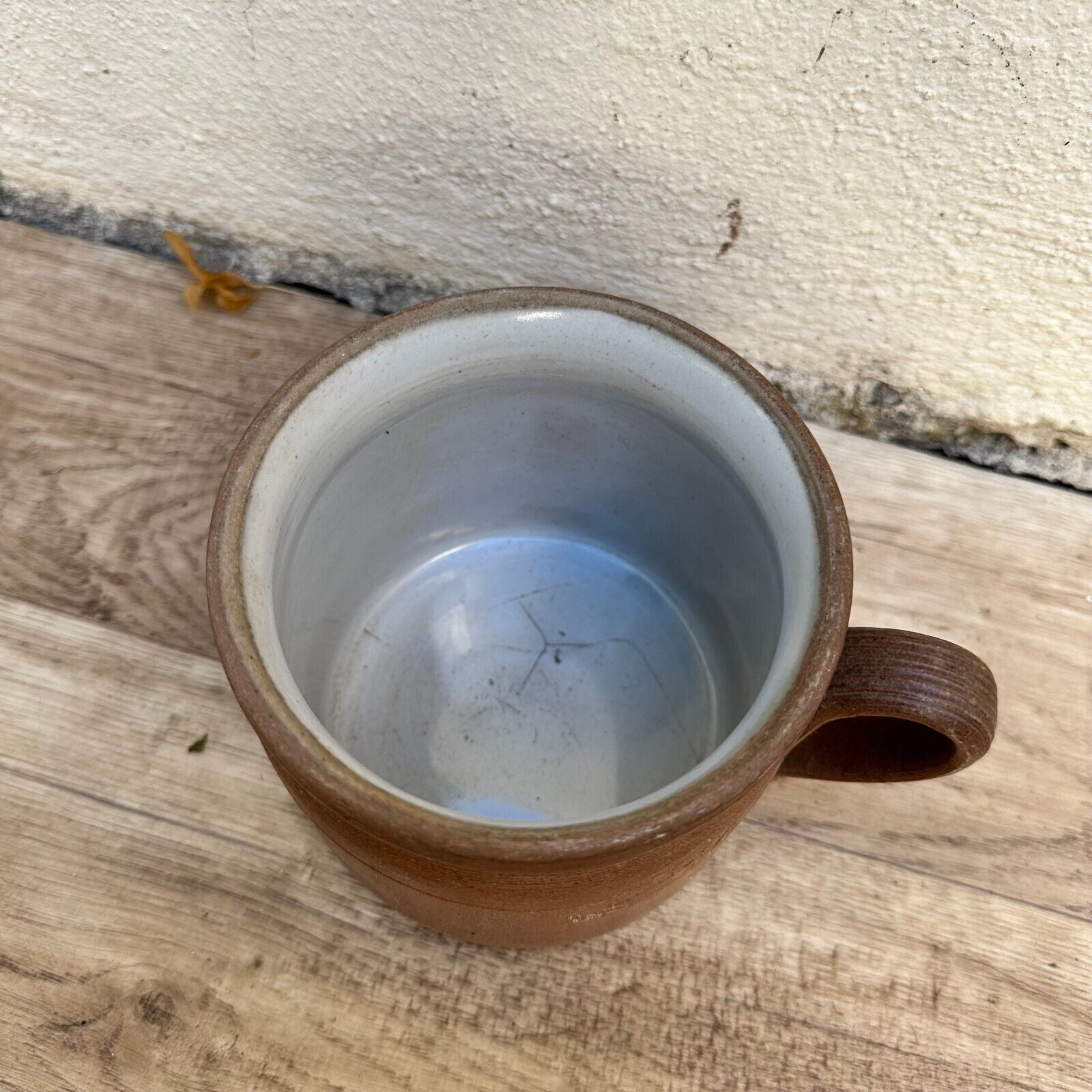 FRENCH VINTAGE confit jug mug cup glazed brown 01112320 - Fleamarketfrance