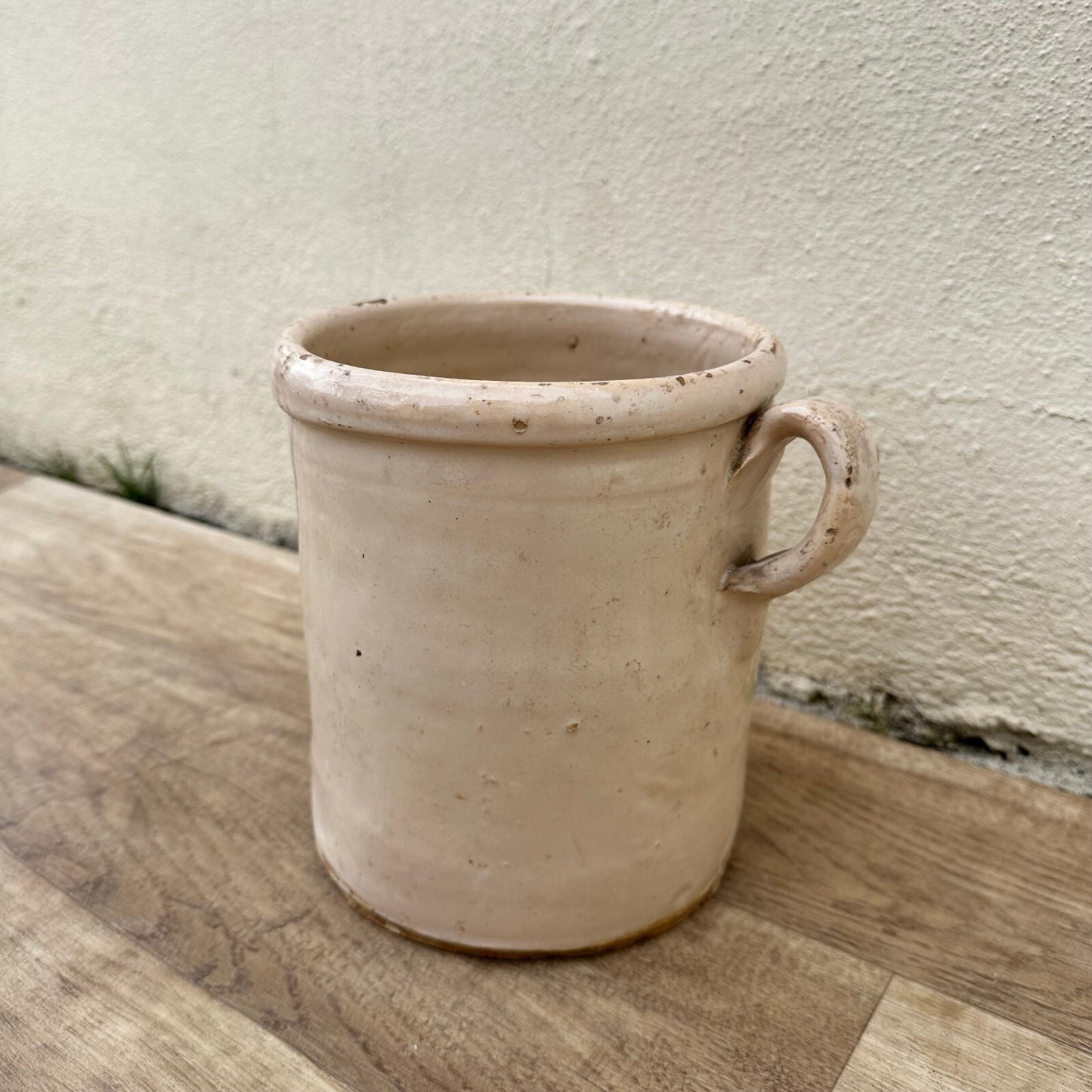 Antique French Confit Pot Ceramic Stoneware Storage Jar 7" 1612234 Unbranded