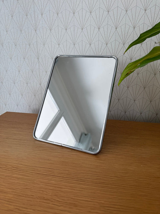 Vintage French metal bathroom STANDING MIRROR 0307255