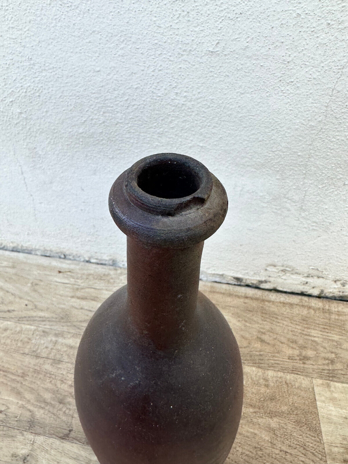 Vintage French Stoneware alcohol Wine Bottle water 14 3/4" tall 0706233 - Fleamarketfrance