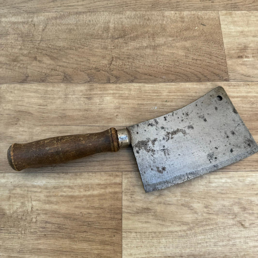 French Butcher Cleaver Vintage Kitchen Knife Meat Chopper 11.5" 04082419 Unbranded