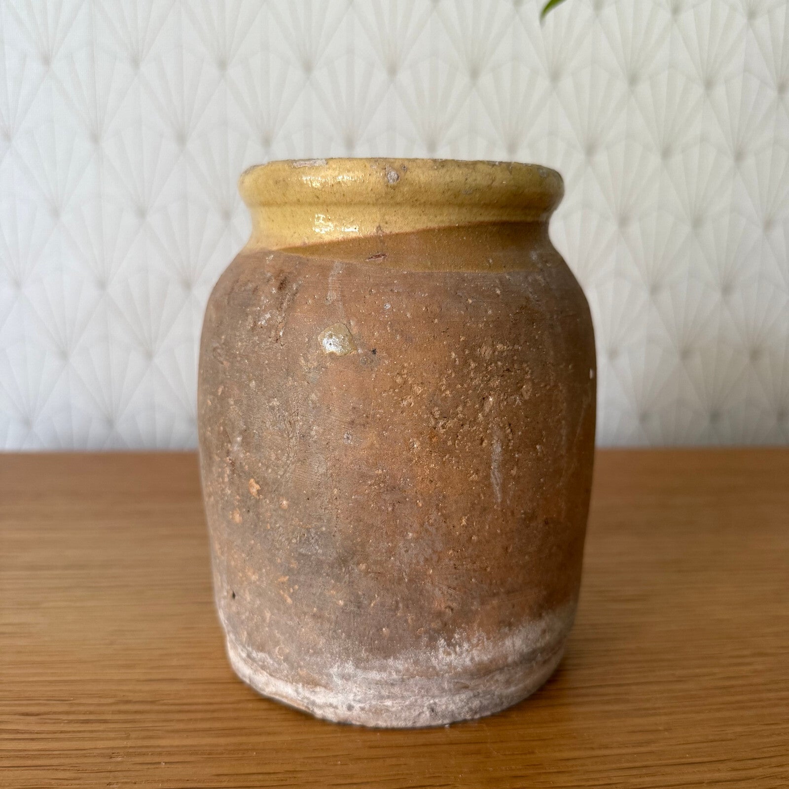 Antique French Confit Pot Yellow Glazed Terracotta Storage Jar 2904259 Unmarked