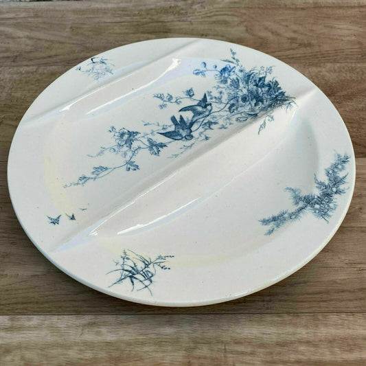 VINTAGE FRENCH ASPARAGUS PLATE LONGWY 3110211 Unmarked