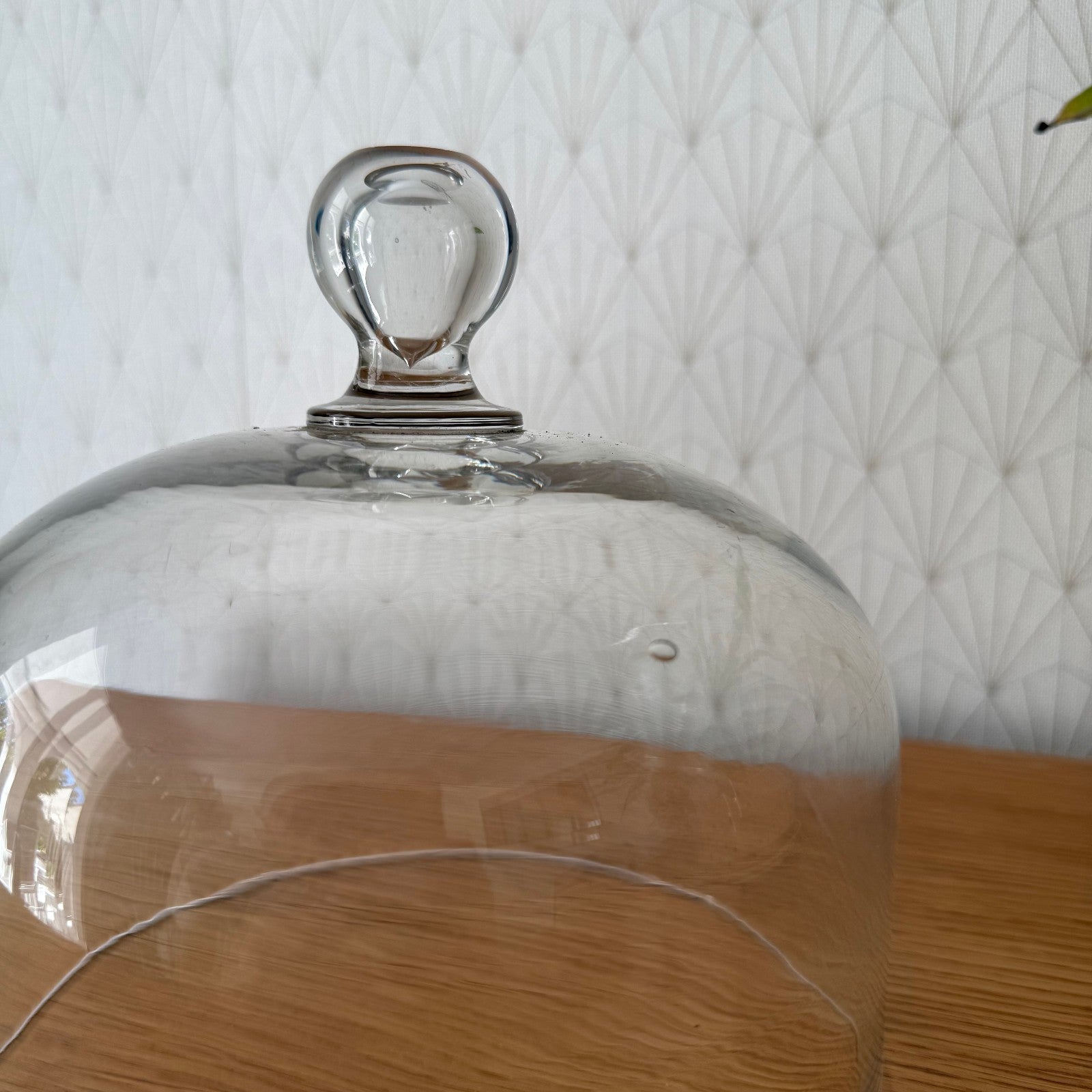 French Glass Cloche Dome Bell Cheese Cover Display Jar Vintage 0309255 Unbranded