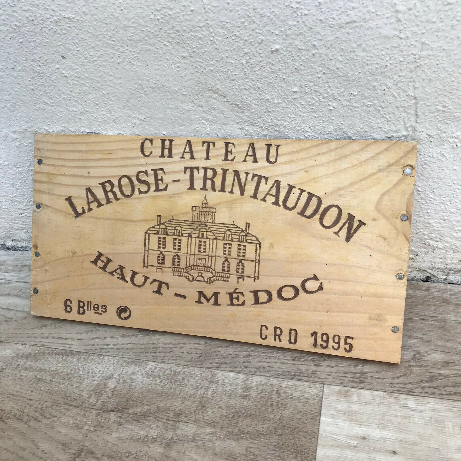 Wine Wood Crate Box Panel Vintage French wall sign LAROSE 08032210 - Fleamarketfrance