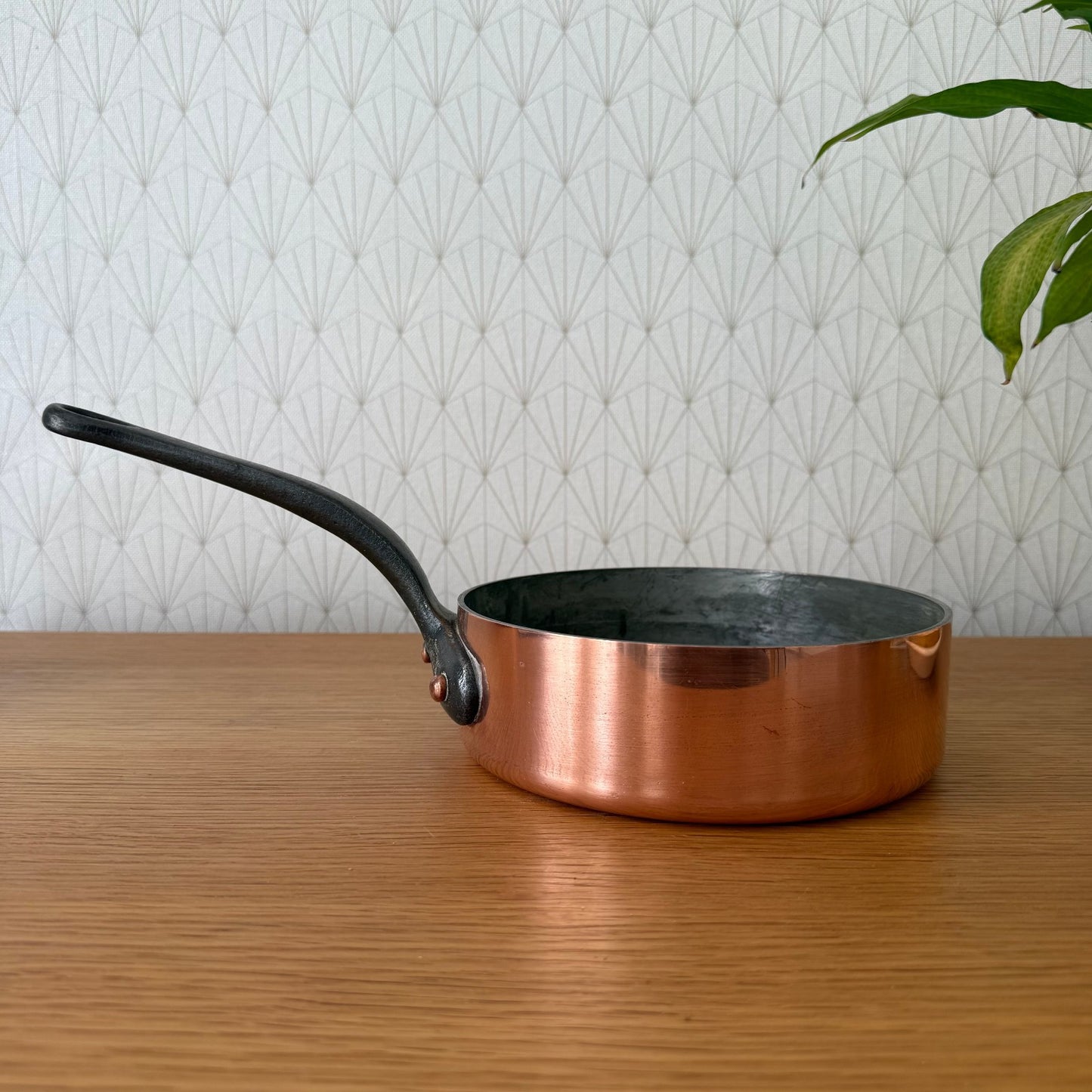 French Copper Saute Pan Vintage Tin Lined Professional Cookware 7" 2507251 Fleamarketfrance
