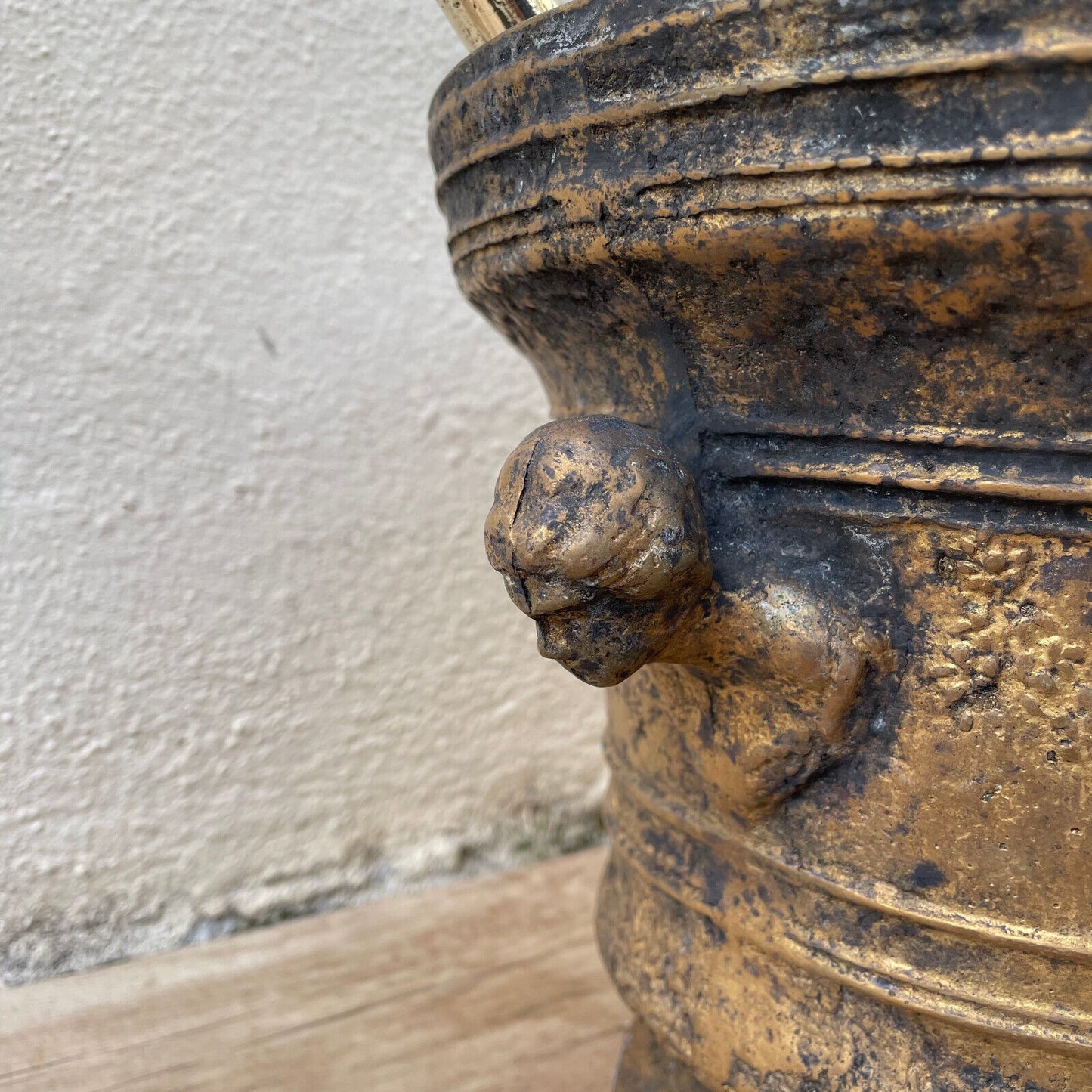 Antique Louis XIV Period French Bronze Mortar 17th Century Dated 1671 02112213 - Fleamarketfrance