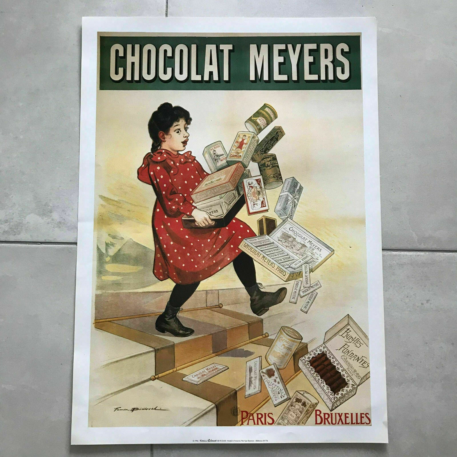 French Chocolate Poster Vintage Meyers Advertising Kitchen Wall Art 17011810 Fleamarketfrance
