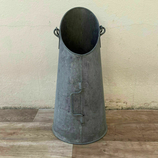 French Coal Scuttle Vintage Zinc Galvanized Bucket Fireplace 18042120 Fleamarketfrance