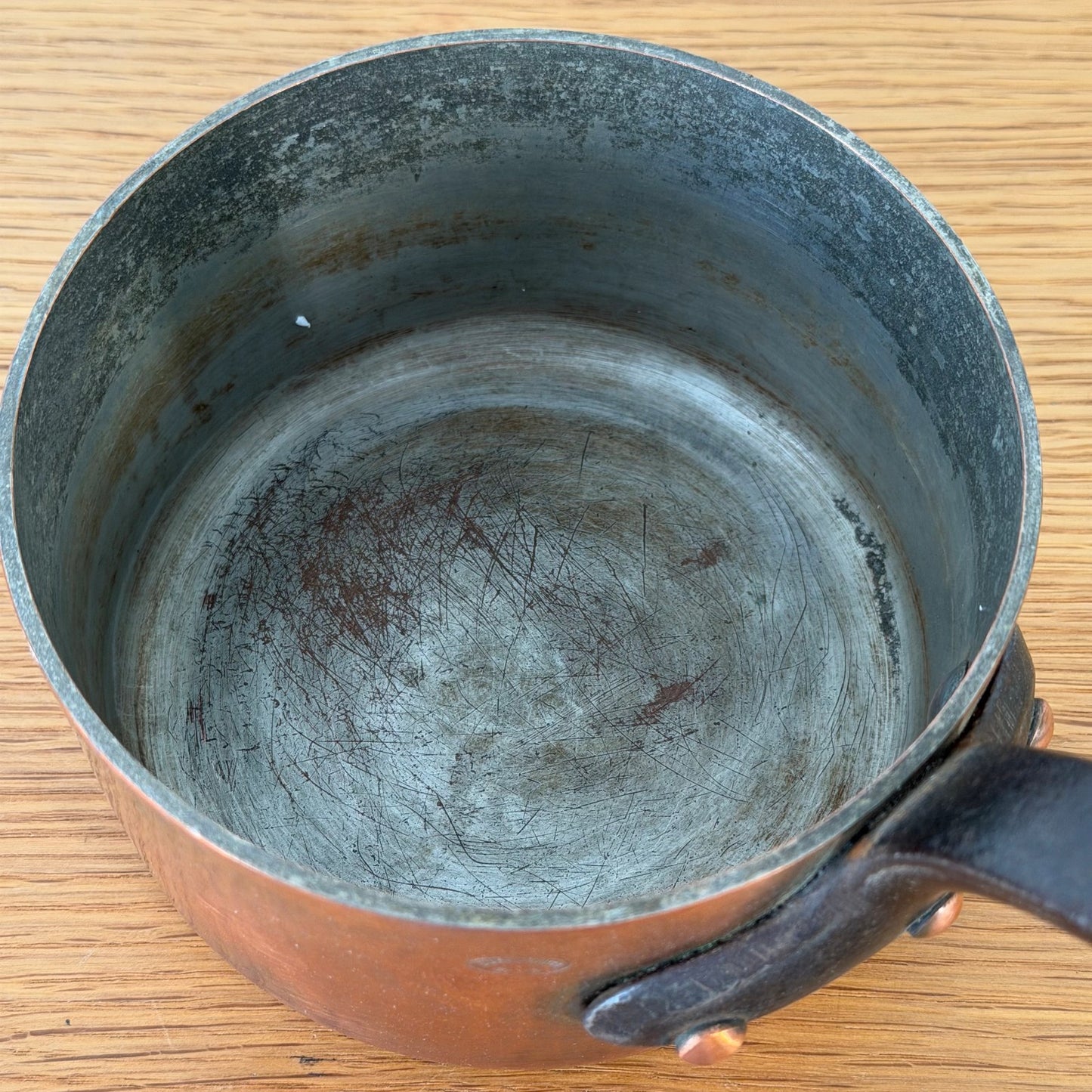 French Copper Pan Dehillerin Paris Vintage Tin Lined Hammered 2905261 DEHILLERIN