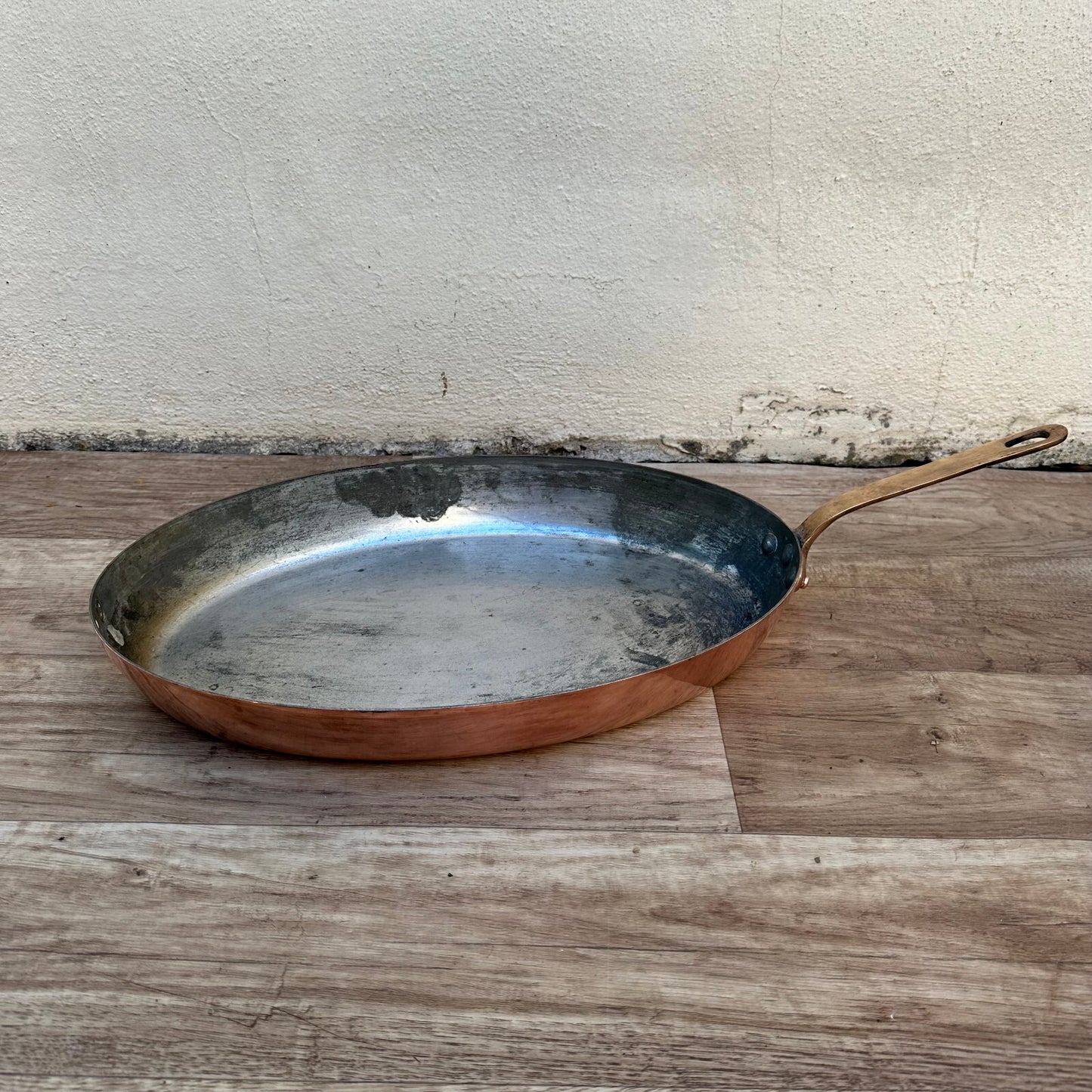 French Copper Fish Pan Oval Cookware Tin Lined Vintage Made France 0211237 Unbranded