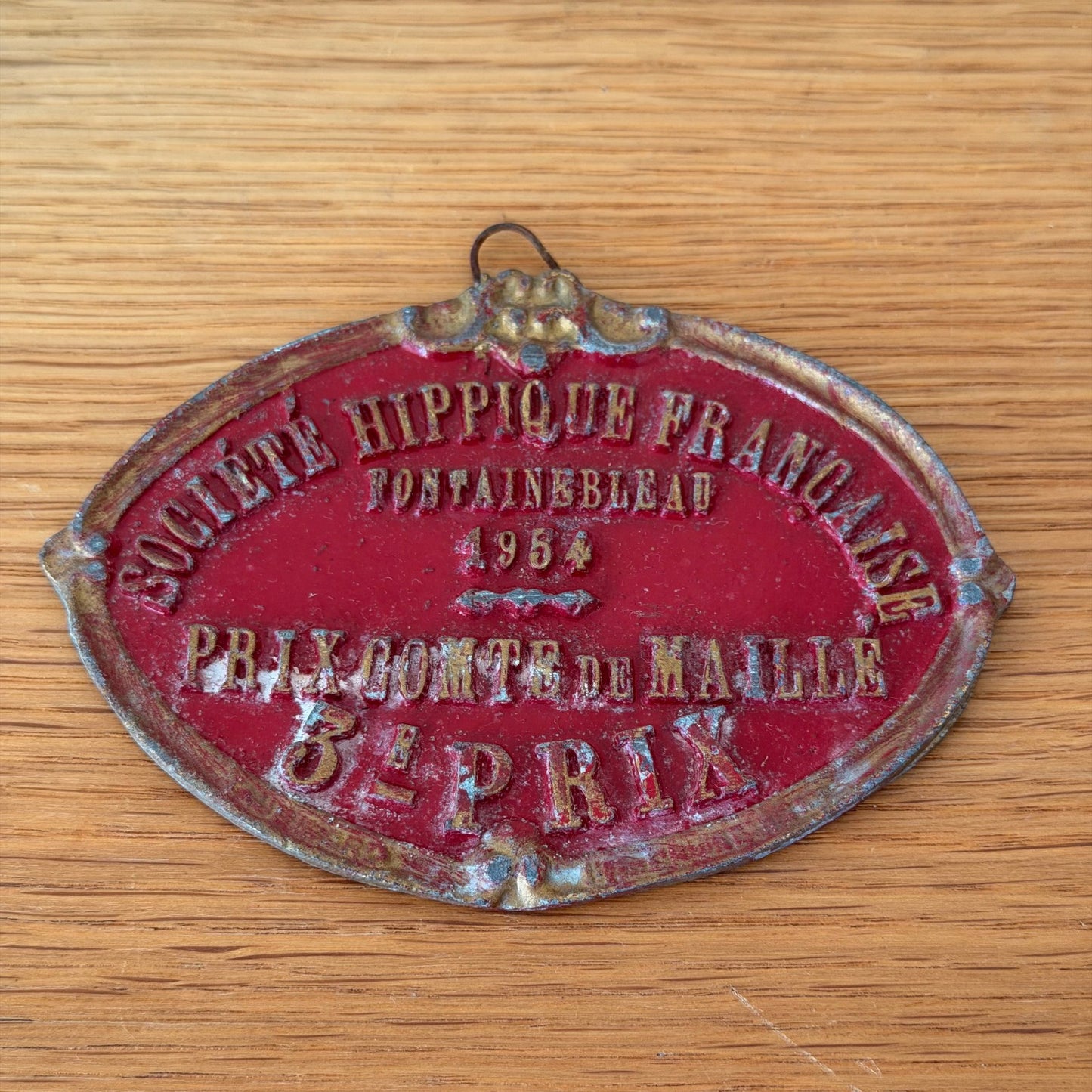 French Vintage Agricultural Trophy Plaque Fontainebleau 1954 Award 1301266 Fleamarketfrance : French vintage and antique decor