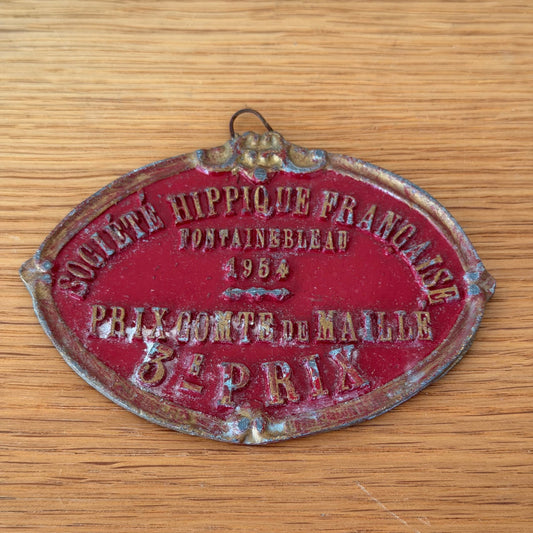 French Vintage Agricultural Trophy Plaque Fontainebleau 1954 Award 1301266 Fleamarketfrance : French vintage and antique decor