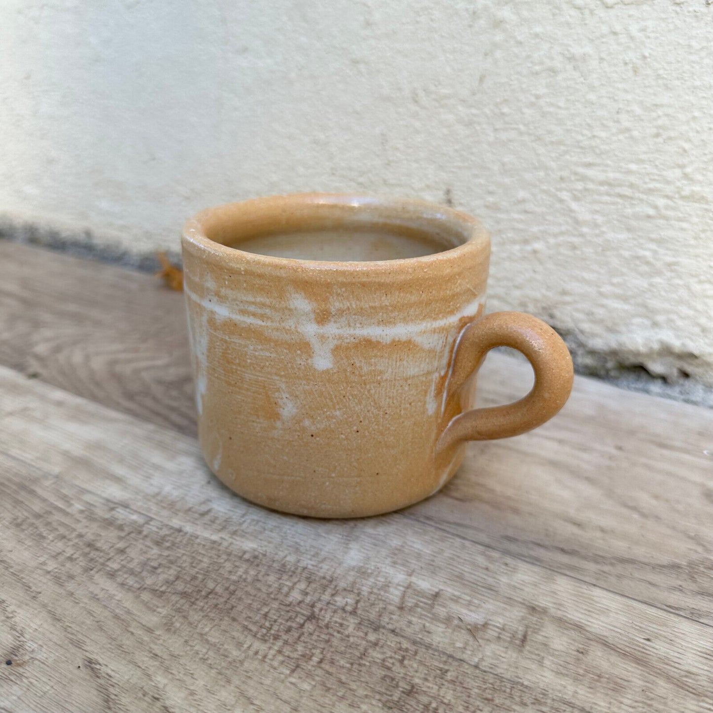 FRENCH VINTAGE confit jug mug cup glazed brown 01112323 - Fleamarketfrance