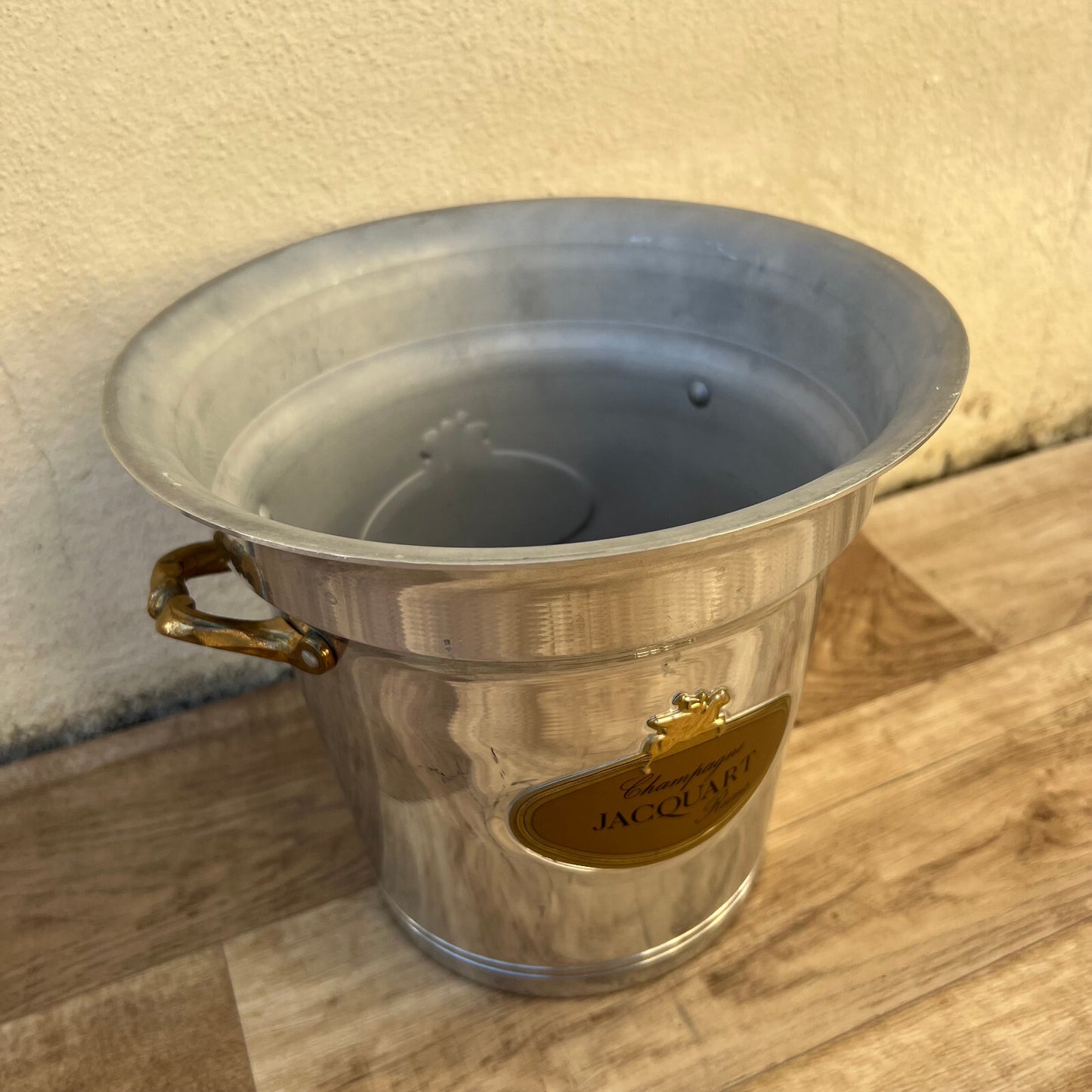 French Champagne Bucket Jacquart Silver Metal Ice Cooler Vintage 27102414 Jacquart