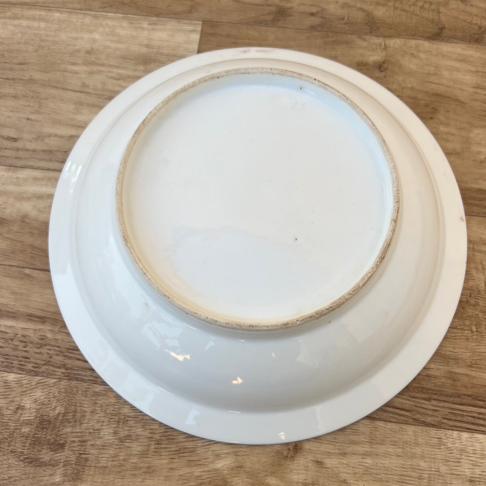 French Ironstone Bowl White Farmhouse Vintage Fruit Serving 10" 26092210 Unmarked