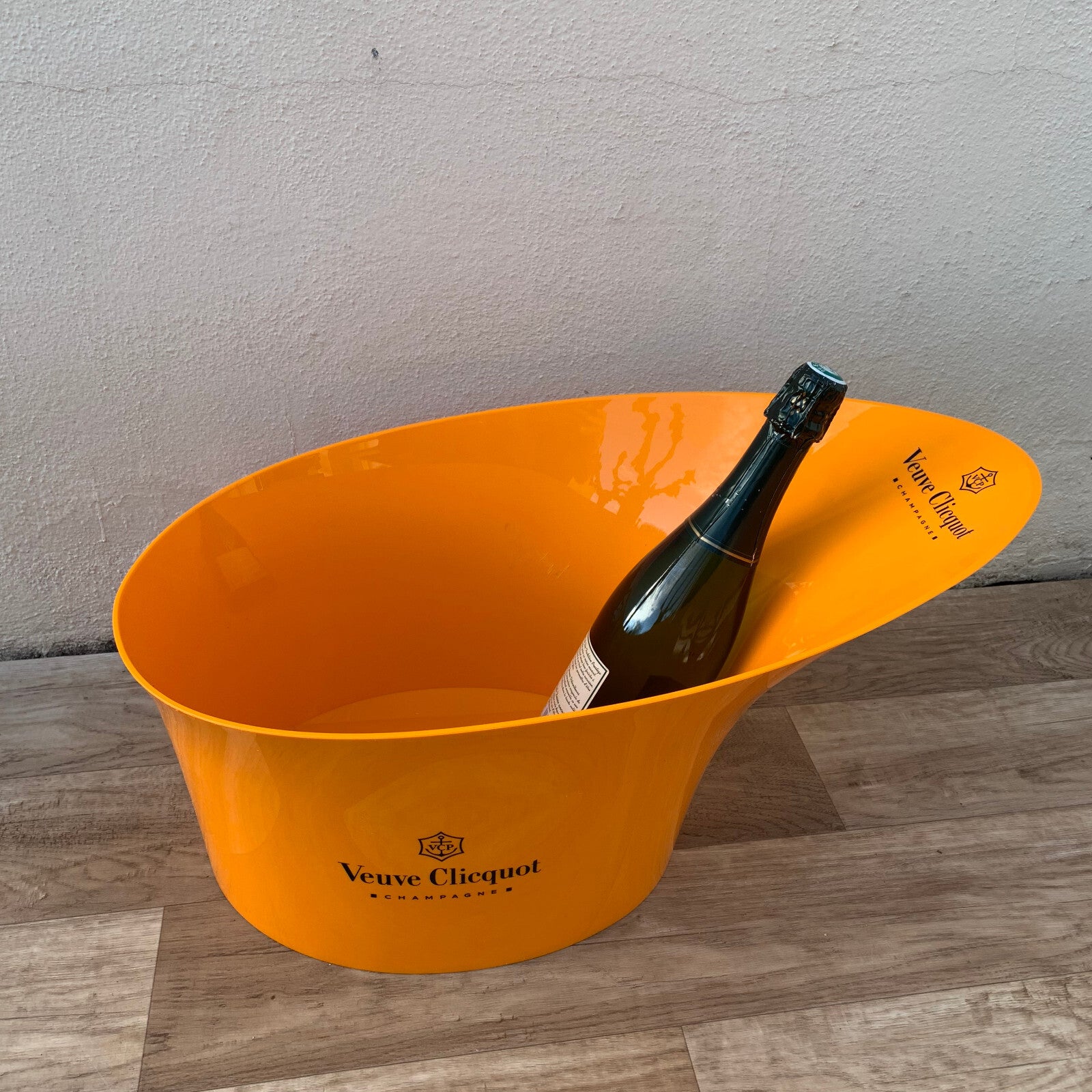 Vintage Veuve Clicquot Ice Bucket Orange Champagne Cooler French 2106261 Veuve Clicquot