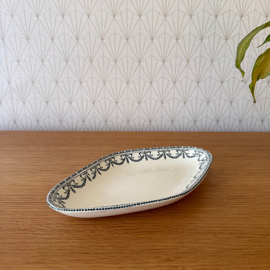 French Porcelain Small Tray Plate Louis XVI Salins ironstone 05052513