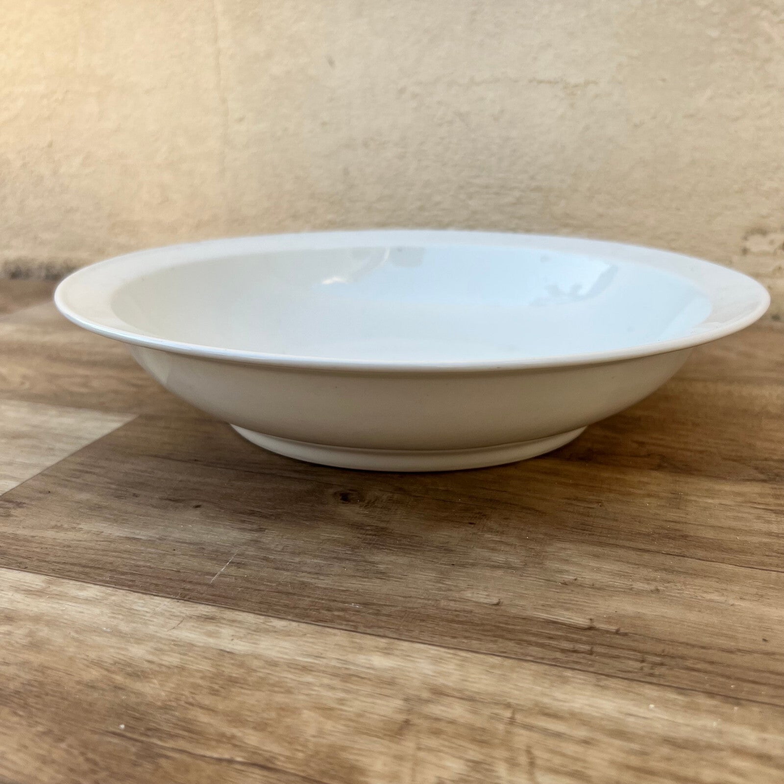 French Ironstone Bowl White Farmhouse Serving Vintage 1950s 2609227 Unmarked