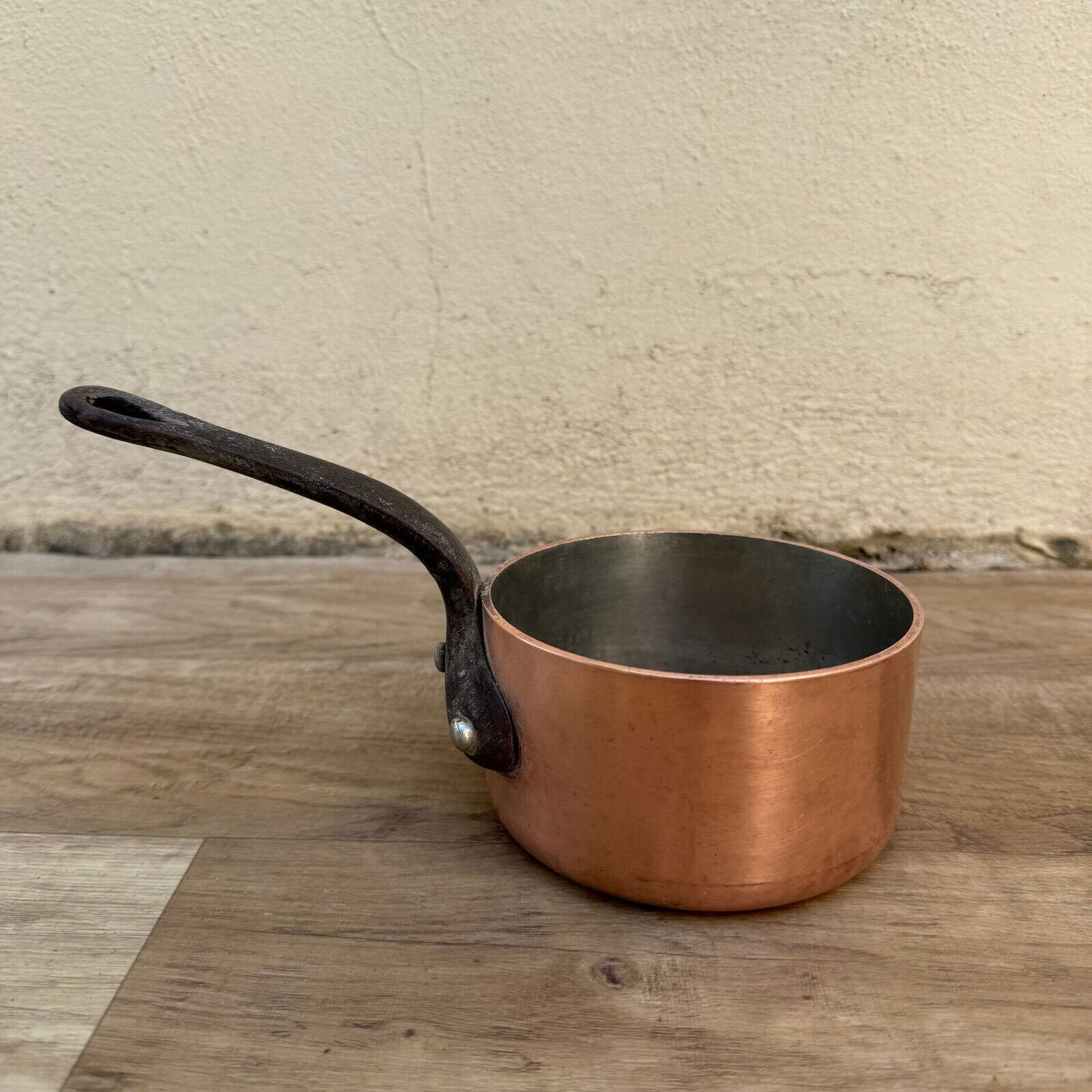 French Copper Saucepan 3mm Vintage Professional Cookware 02082417 Unbranded