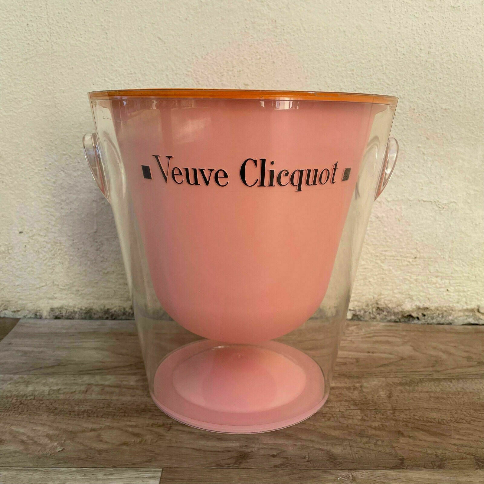 Vintage Rare Pink Peach VEUVE CLICQUOT Champagne Bucket Cooler Basin 01112123 - Fleamarketfrance