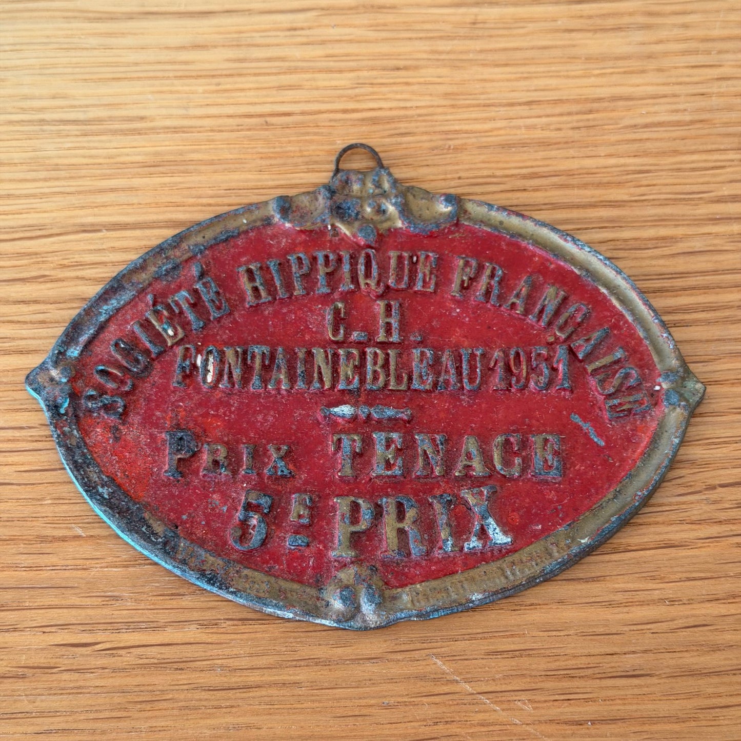 French Vintage Agricultural Award Trophy Plaque 1951 Fontainebleau 13012613 Fleamarketfrance : French vintage and antique decor