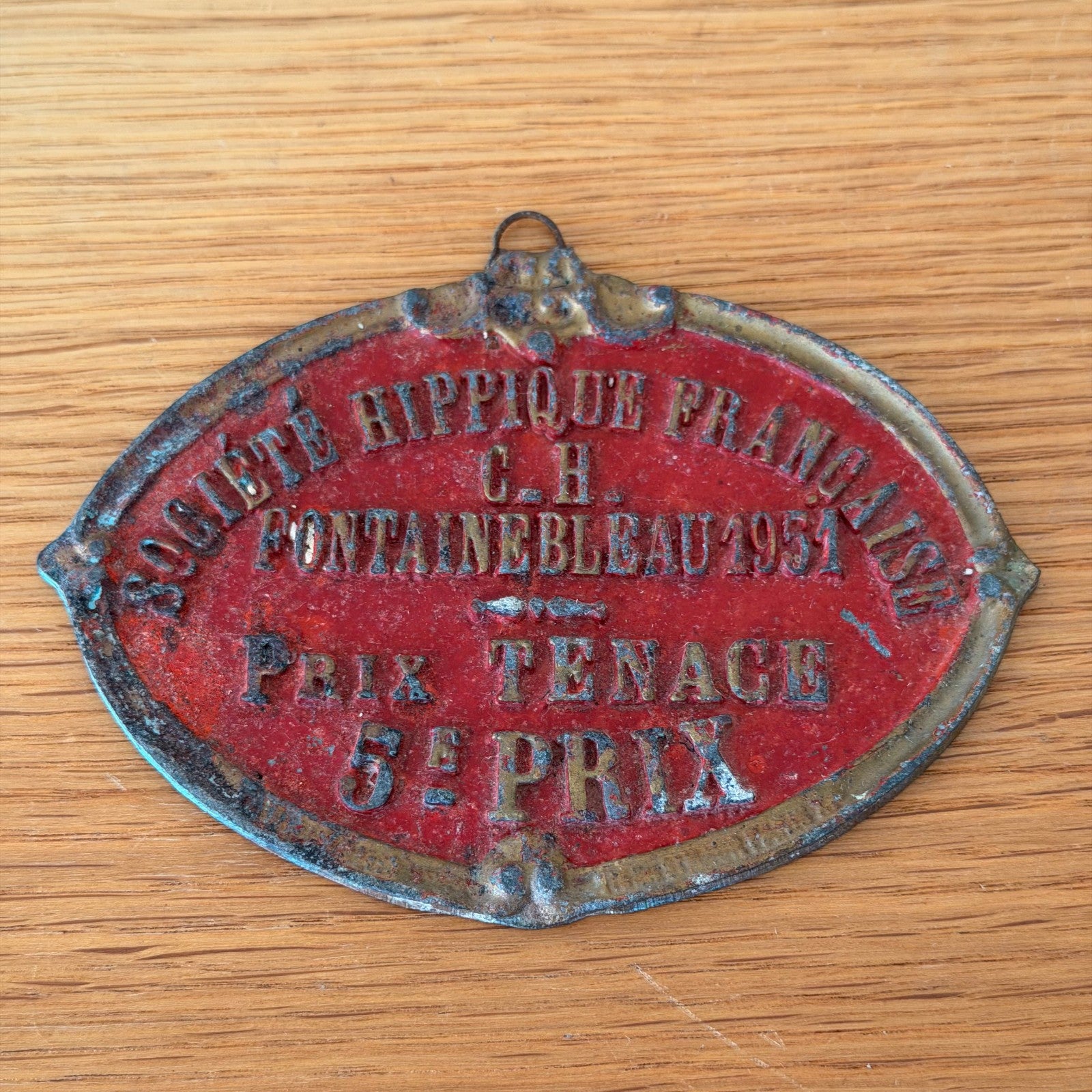French Vintage Agricultural Award Trophy Plaque 1951 Fontainebleau 13012613 Fleamarketfrance : French vintage and antique decor