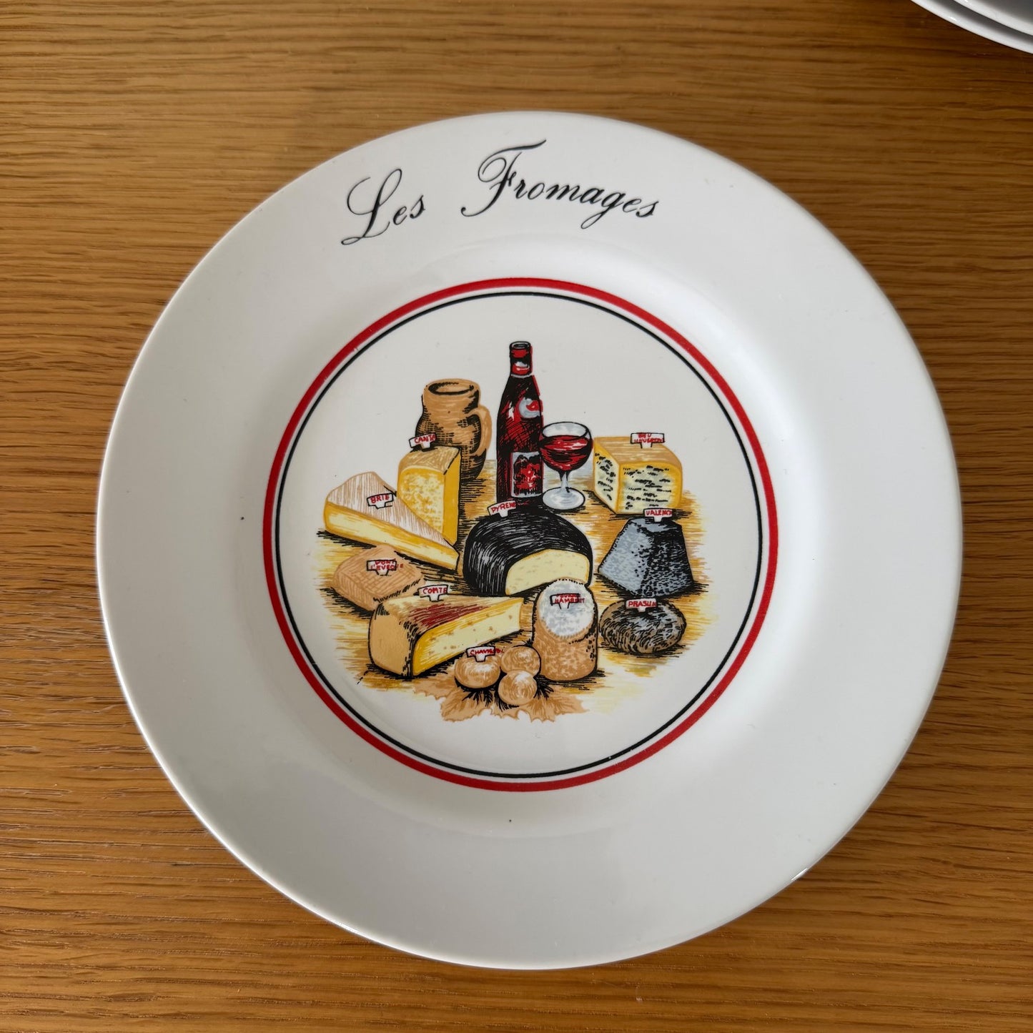 Vintage French Cheese Plates Les Fromages Set 5 Sarritable Porcelain 2502263 Sarritable