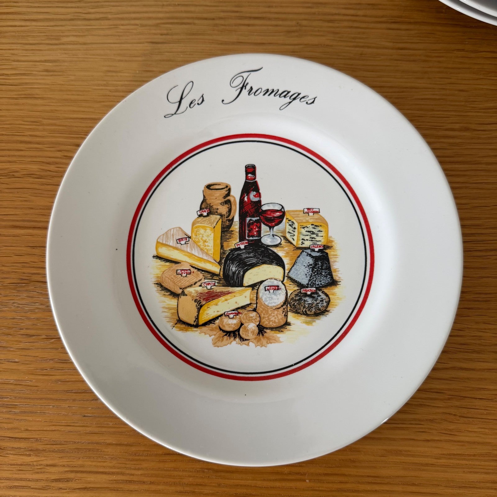 Vintage French Cheese Plates Les Fromages Set 5 Sarritable Porcelain 2502263 Sarritable
