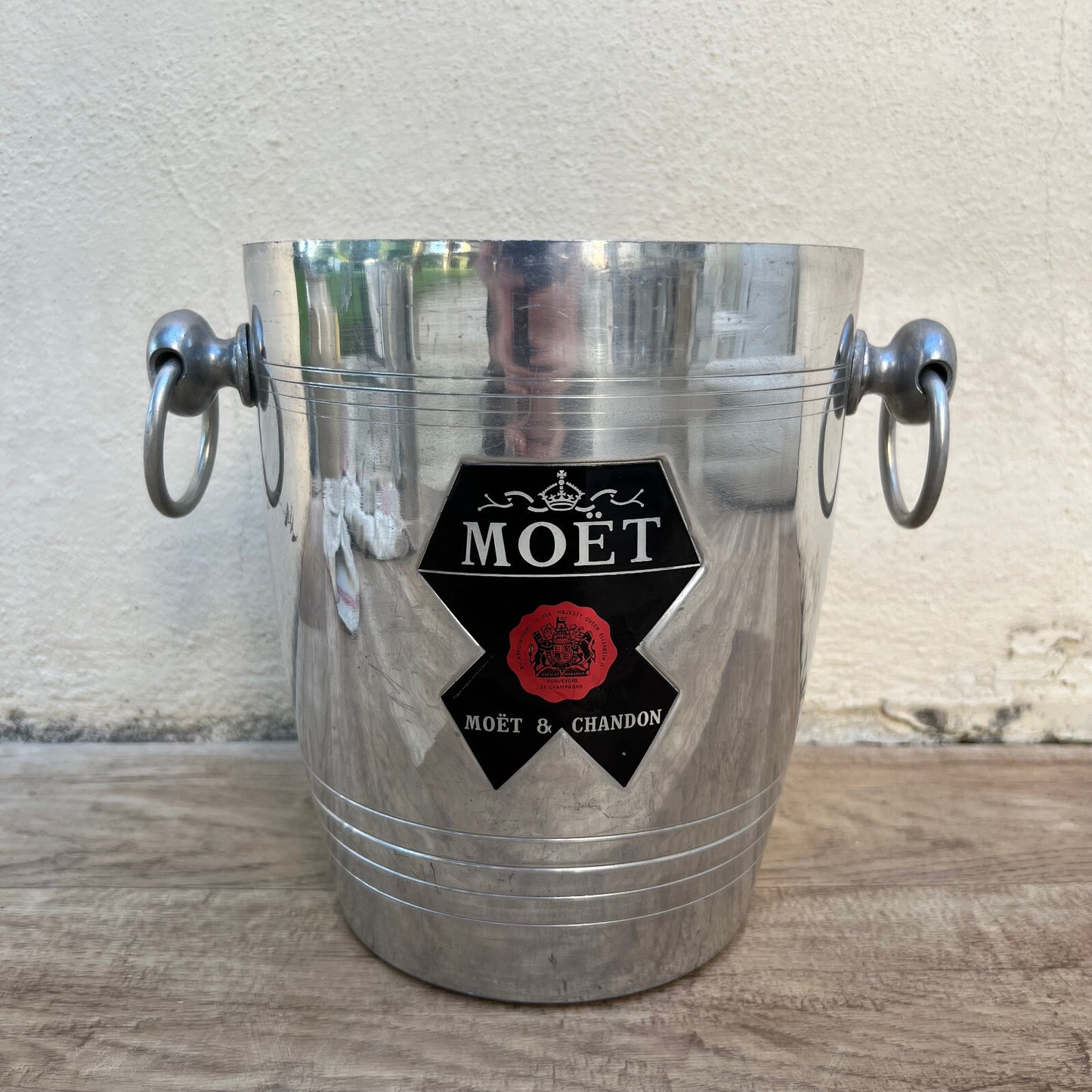 Vintage French Moet Chandon Ice Bucket Champagne Cooler Silver Metal 2906238 Fleamarketfrance