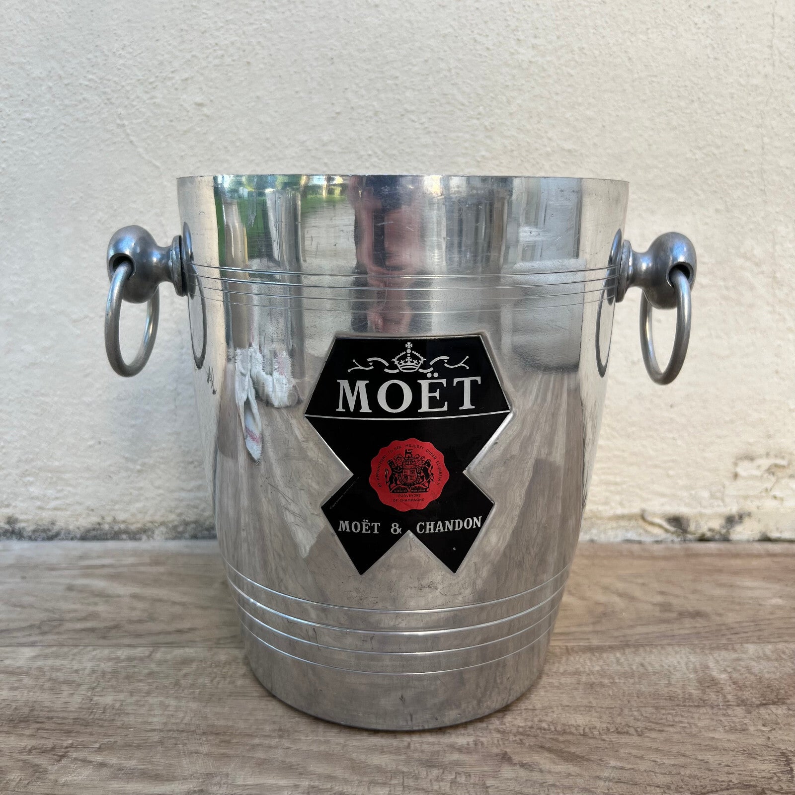 Vintage French Moet Chandon Ice Bucket Champagne Cooler Silver Metal 2906238 Fleamarketfrance