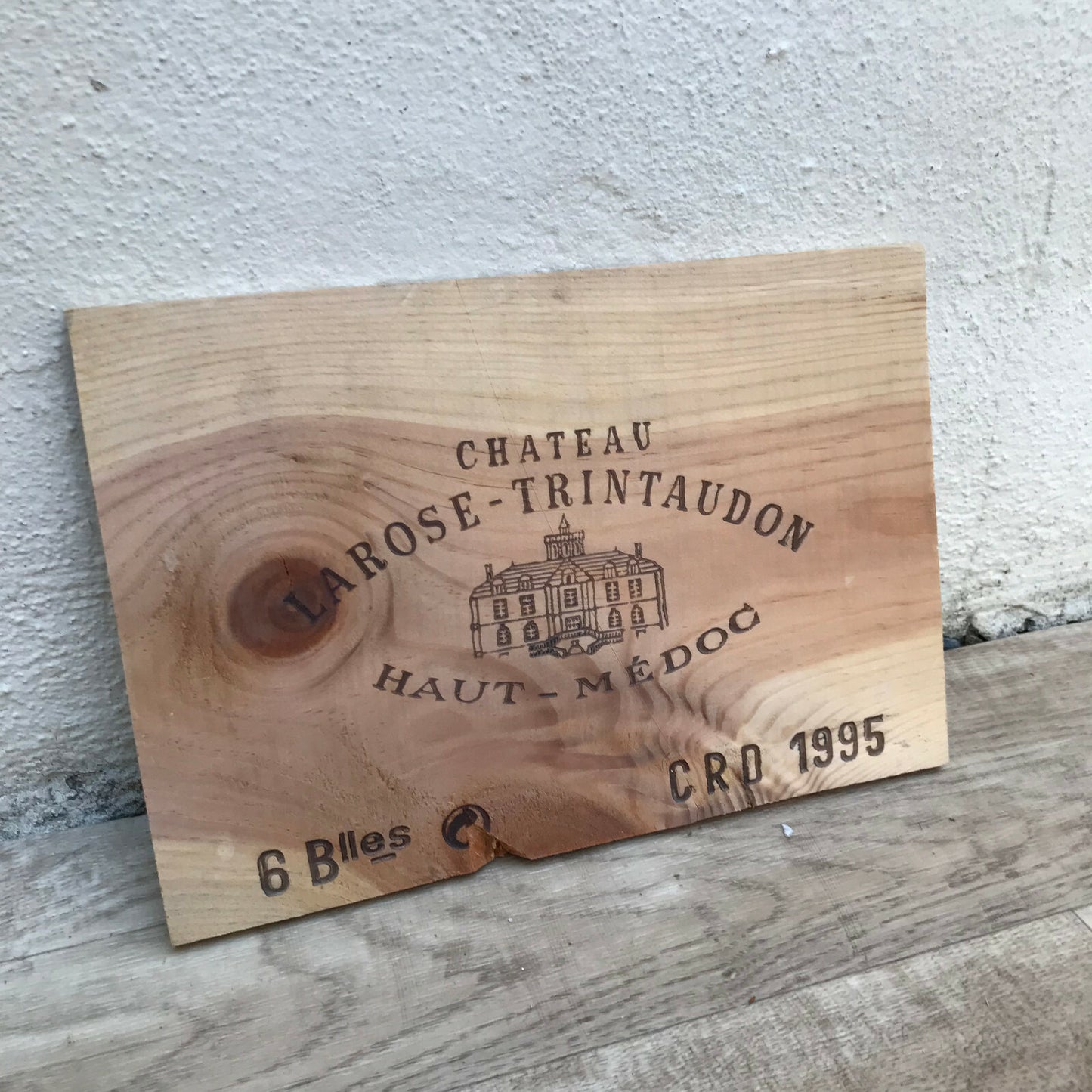 French Wine Crate Panel Chateau Larose Trintaudon Haut Medoc 1995 08032218 Unbranded