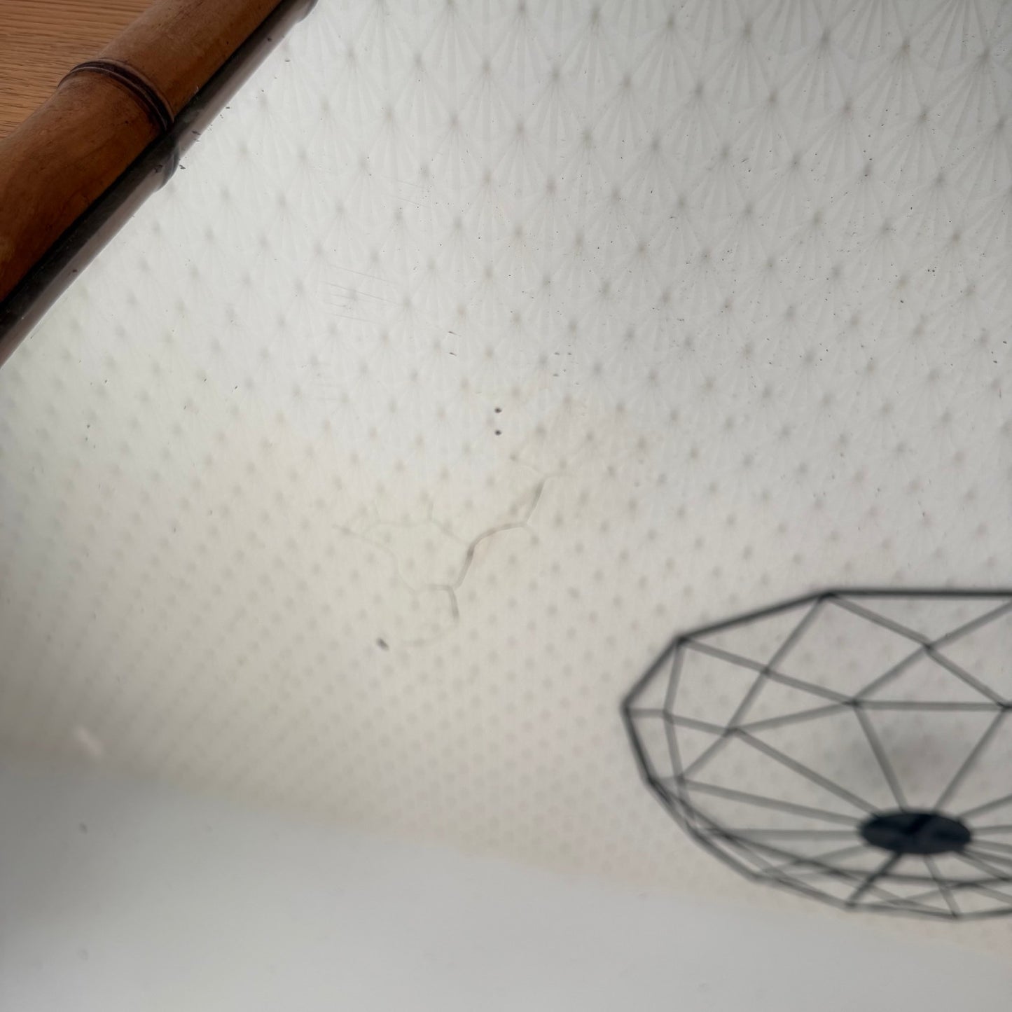 LARGE Vintage French wood faux bamboo  WALL-HANGING MIRROR 1112511