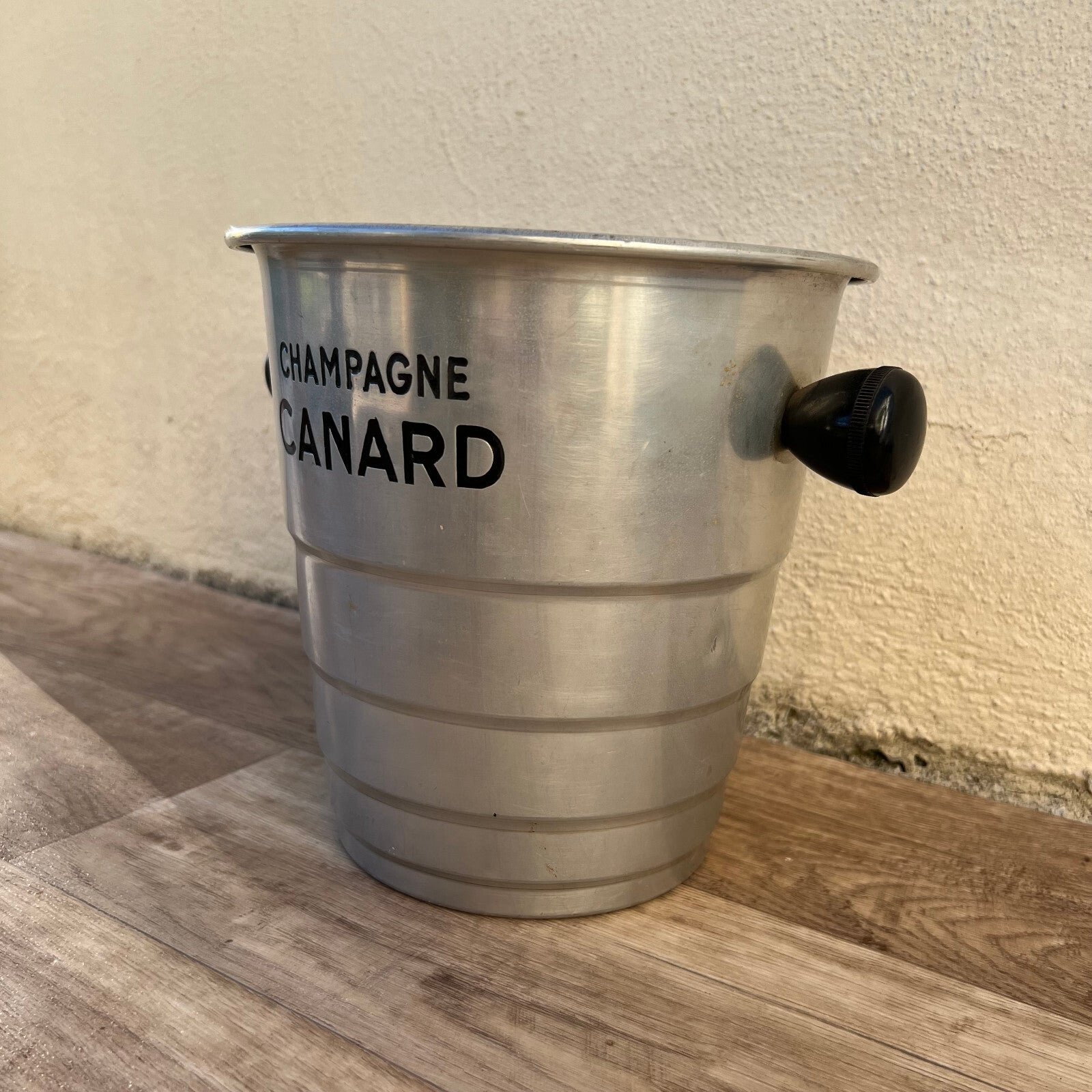 Vintage French Champagne Bucket Canard Aluminum Ice Cooler 20cm 27102416 Canard