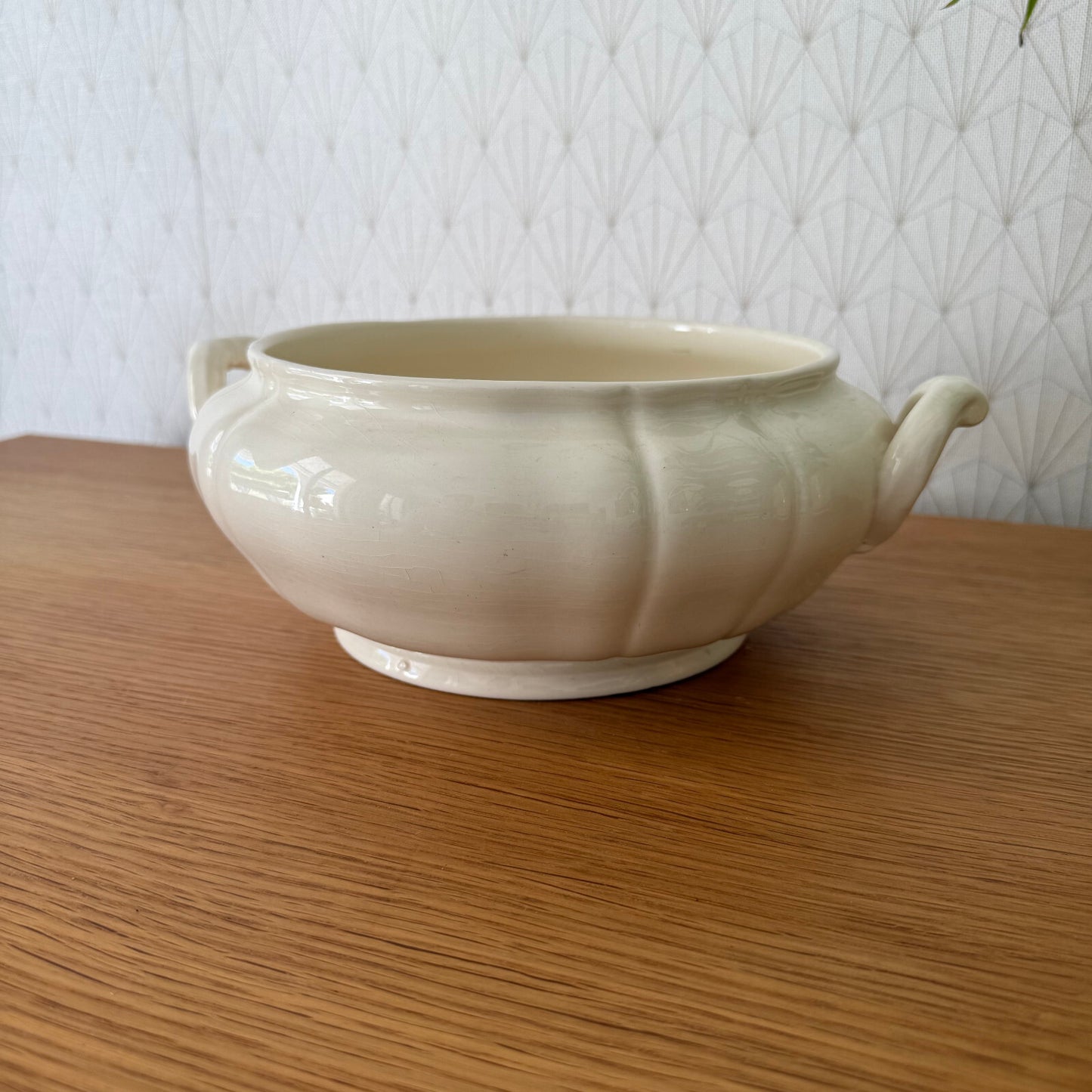 French Tureen Earthenware White Fruits Bowl Terre De Fer Villeroy Boch 0405255