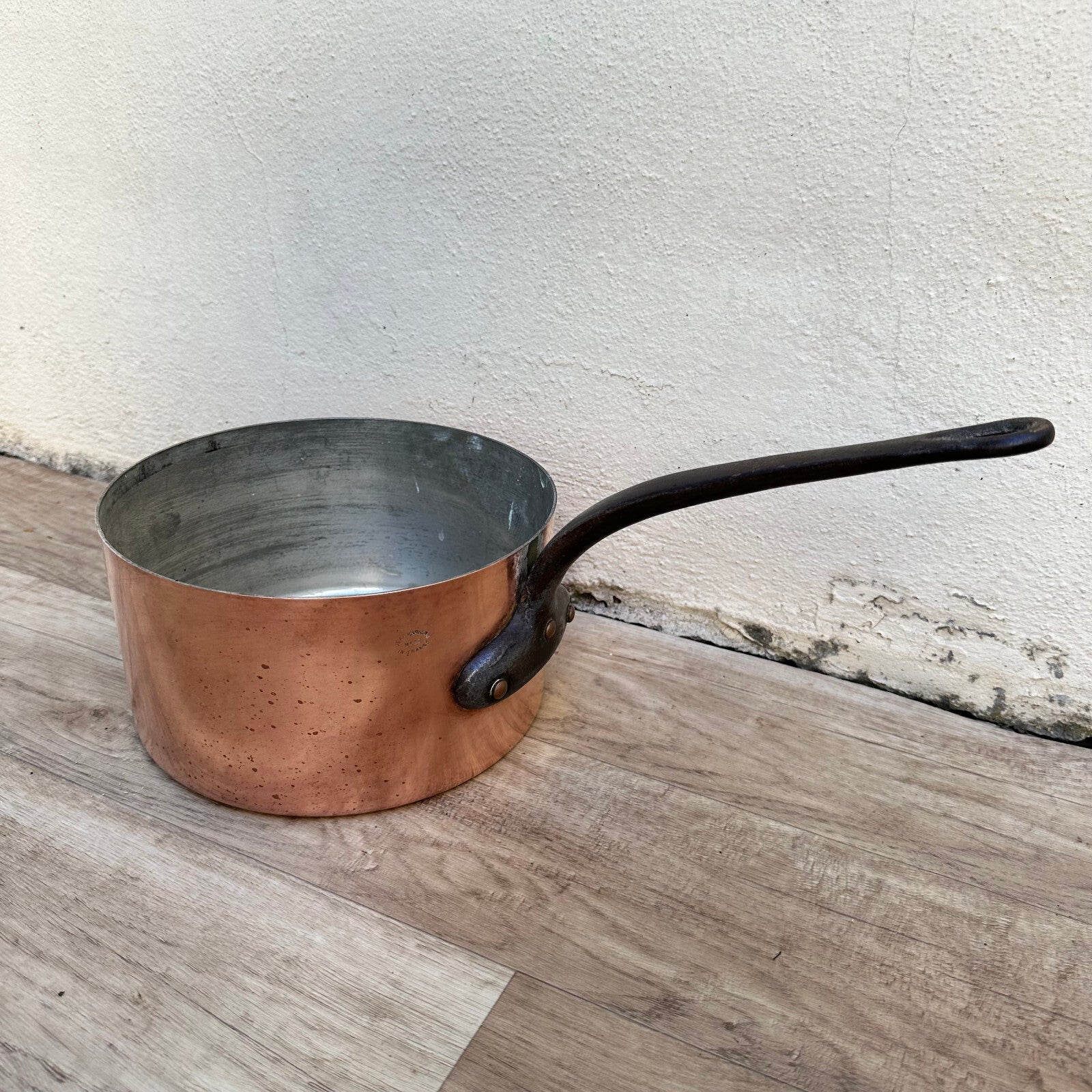 French Copper Saucepan Matillon Tinned Interior 20.5cm Vintage 0211236 Unbranded