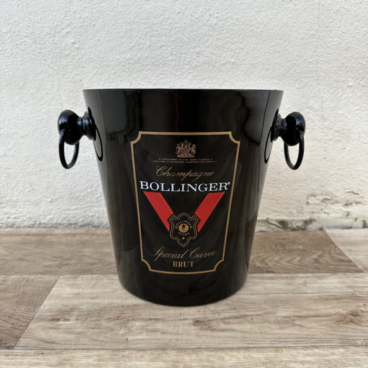 Vintage French Bollinger Champagne Ice Bucket Black Gold Cooler 1206232 Bollinger